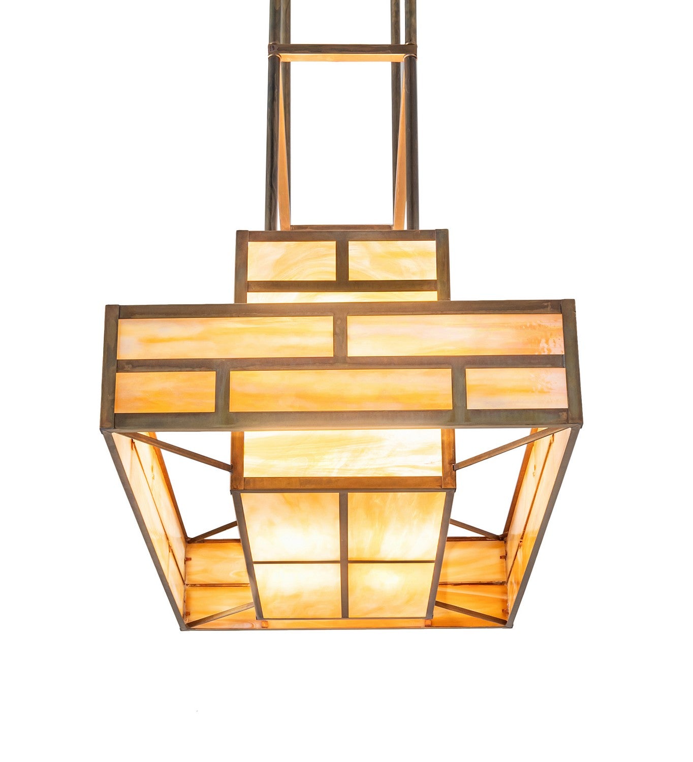 Meyda Tiffany - 262146 - Eight Light Pendant - Hyde Park - Vintage Brass