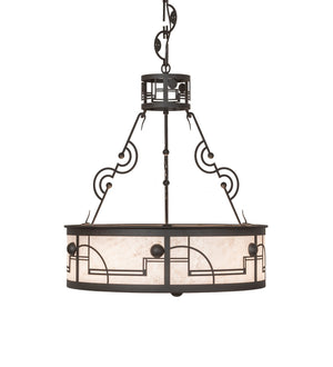 Meyda Tiffany - 262768 - Three Light Pendant - Revival - Oil Rubbed Bronze