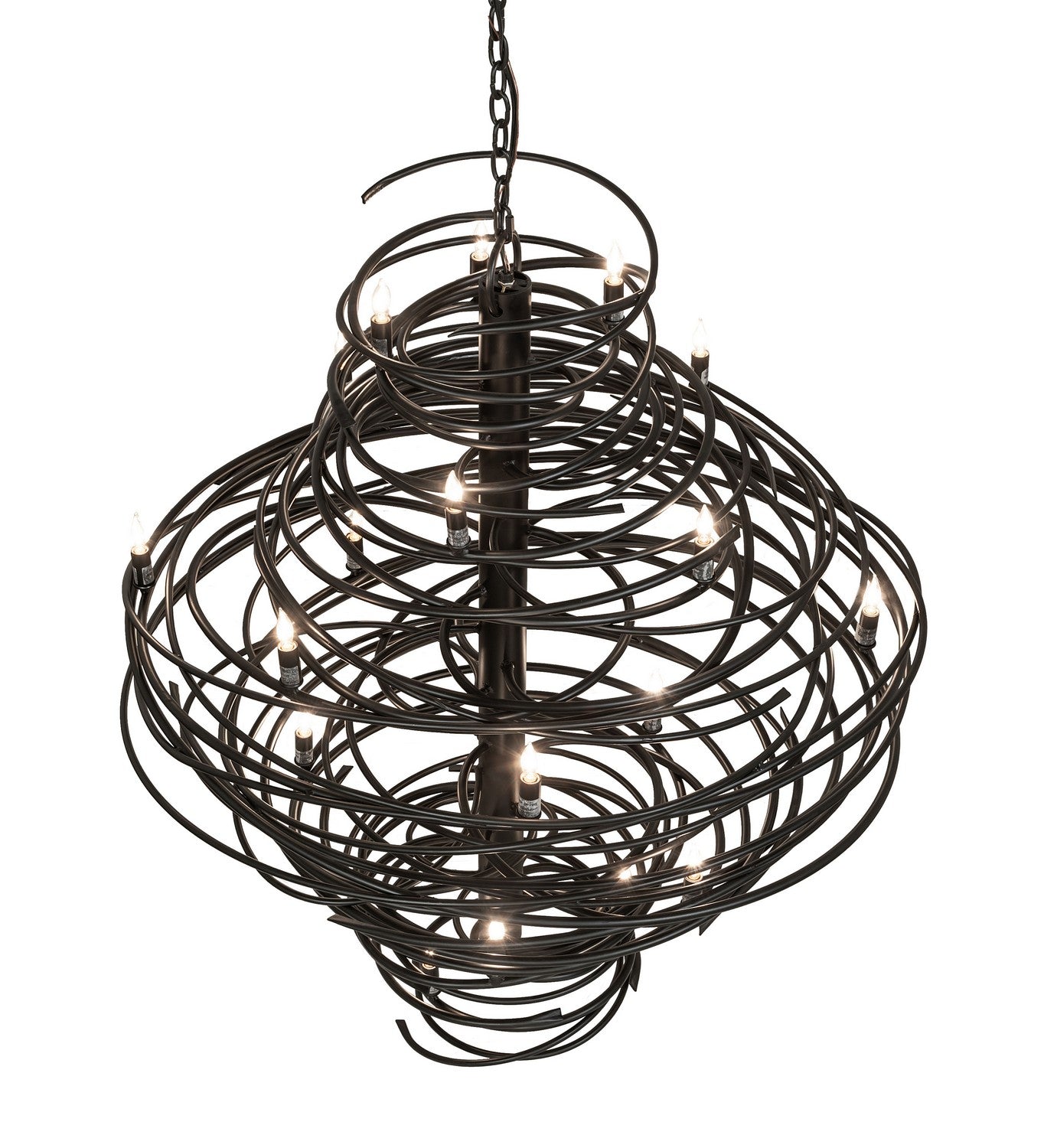 Meyda Tiffany - 263093 - 20 Light Chandelier - Cyclone - Solar Black