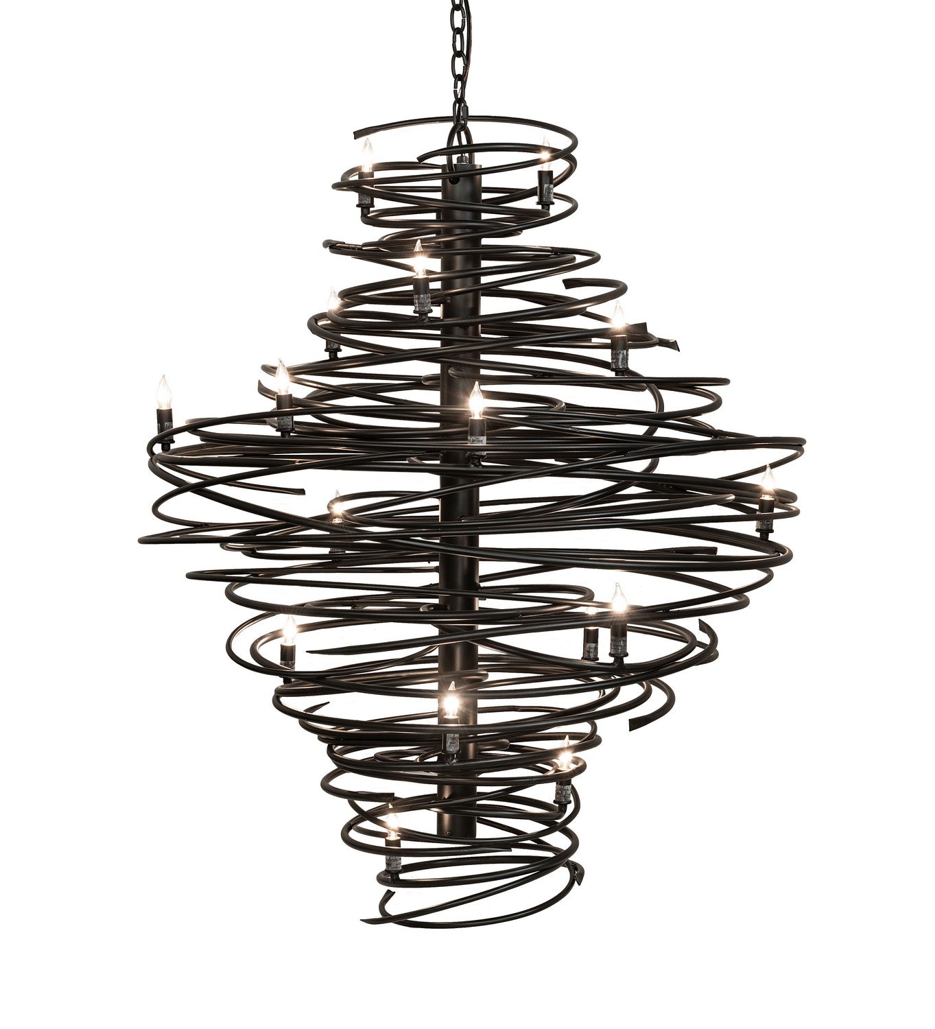 Meyda Tiffany - 263093 - 20 Light Chandelier - Cyclone - Solar Black