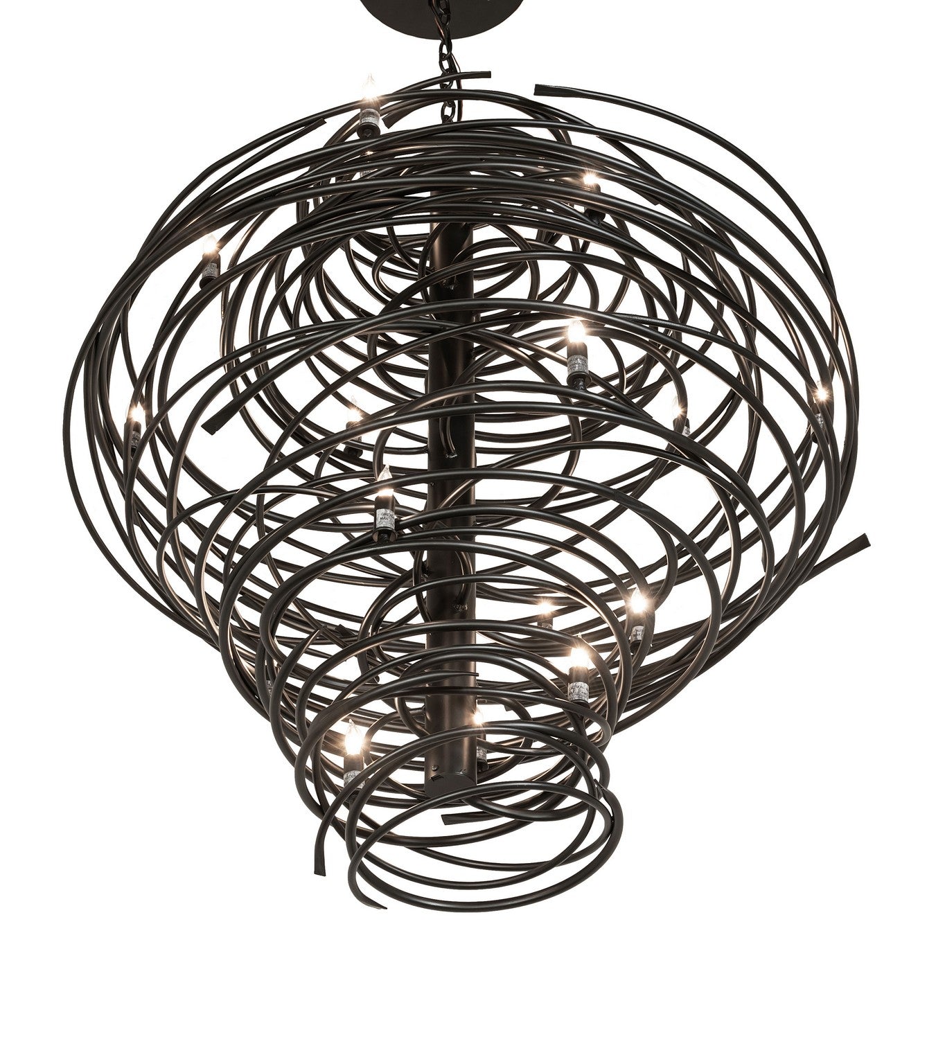 Meyda Tiffany - 263093 - 20 Light Chandelier - Cyclone - Solar Black