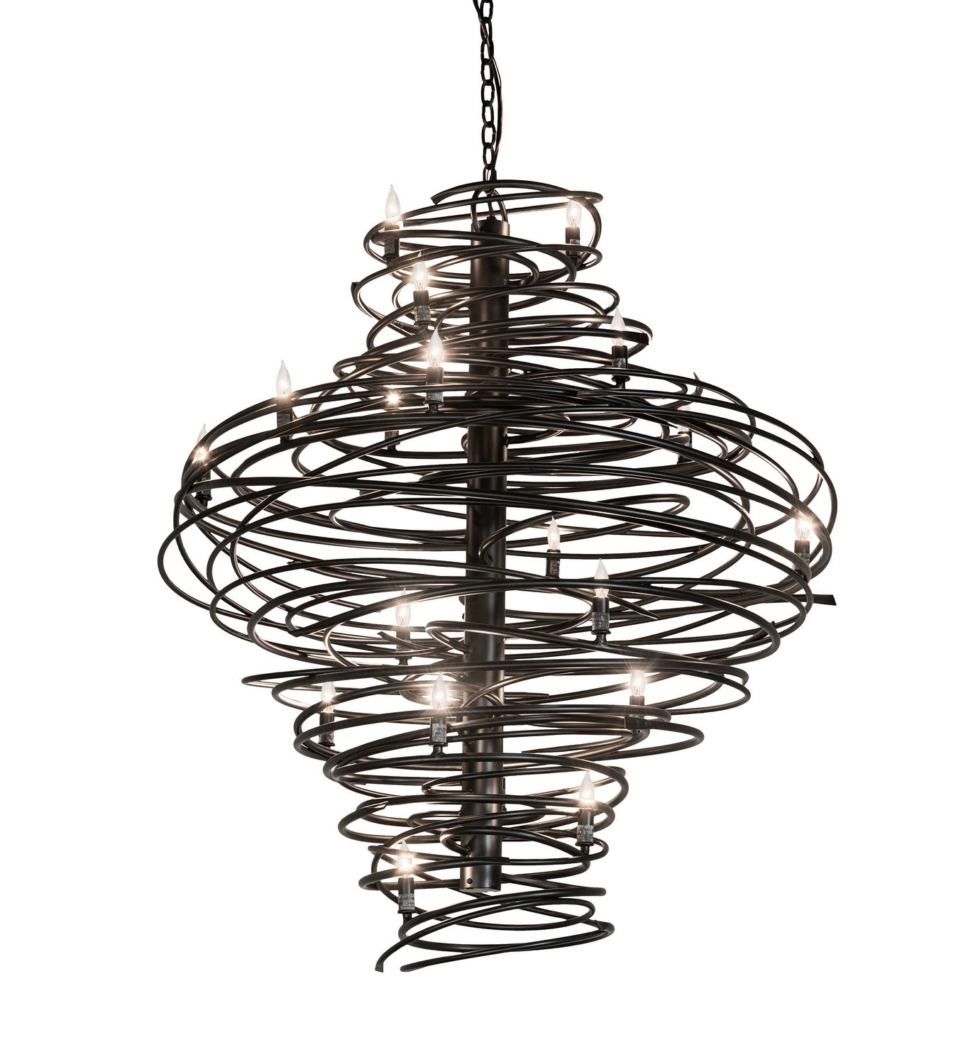 Meyda Tiffany - 263093 - 20 Light Chandelier - Cyclone - Solar Black