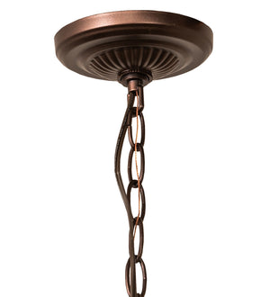 Meyda Tiffany - 263189 - Three Light Pendant - Tiffany Pansy - Mahogany Bronze