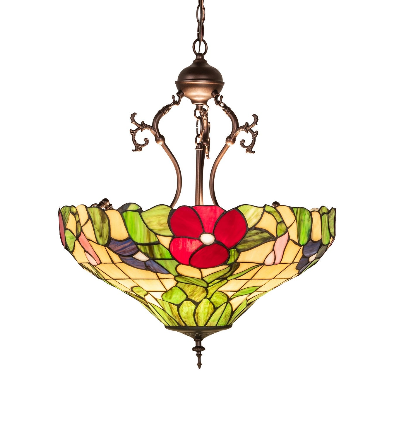 Meyda Tiffany - 263194 - Three Light Pendant - Peony