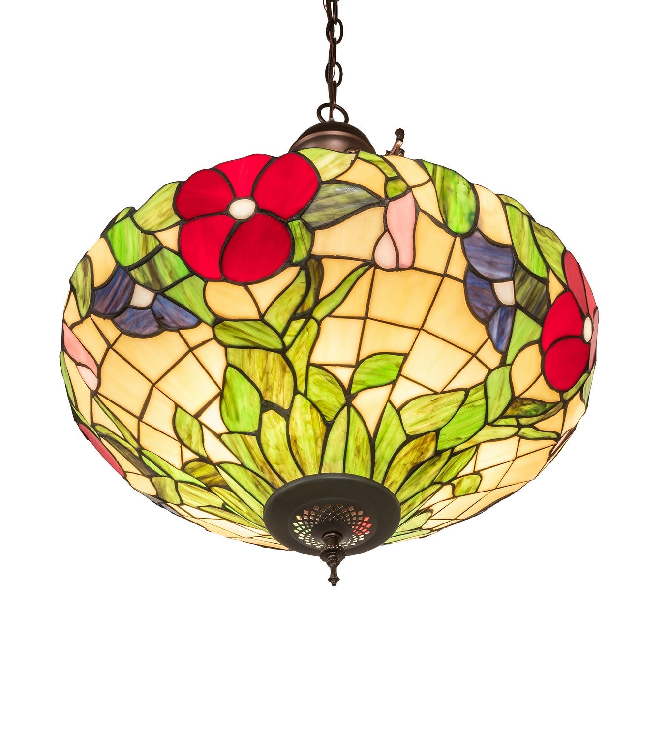 Meyda Tiffany - 263194 - Three Light Pendant - Peony