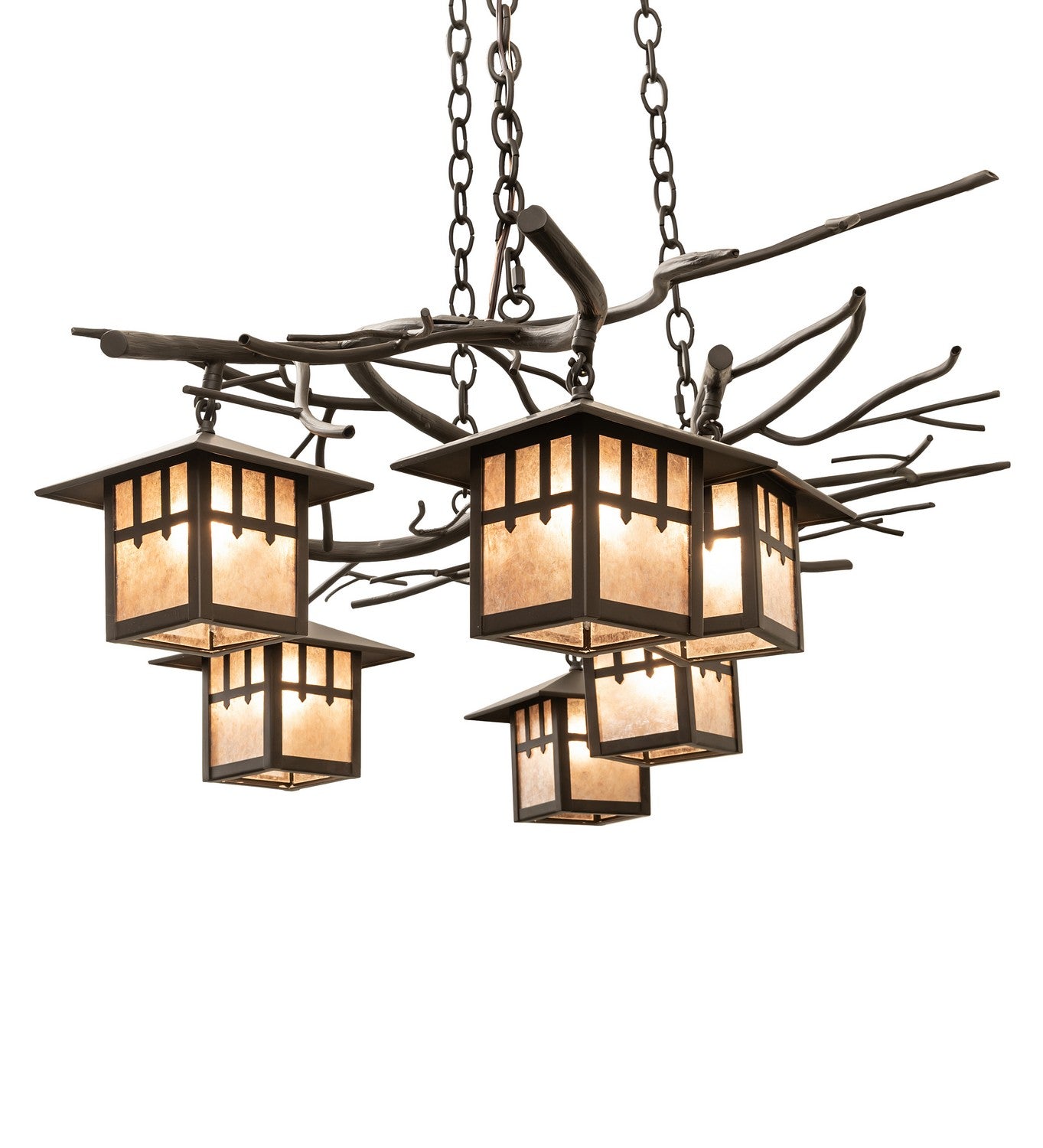 Meyda Tiffany - 265801 - Six Light Chandelier - Winter Solstice - Oil Rubbed Bronze