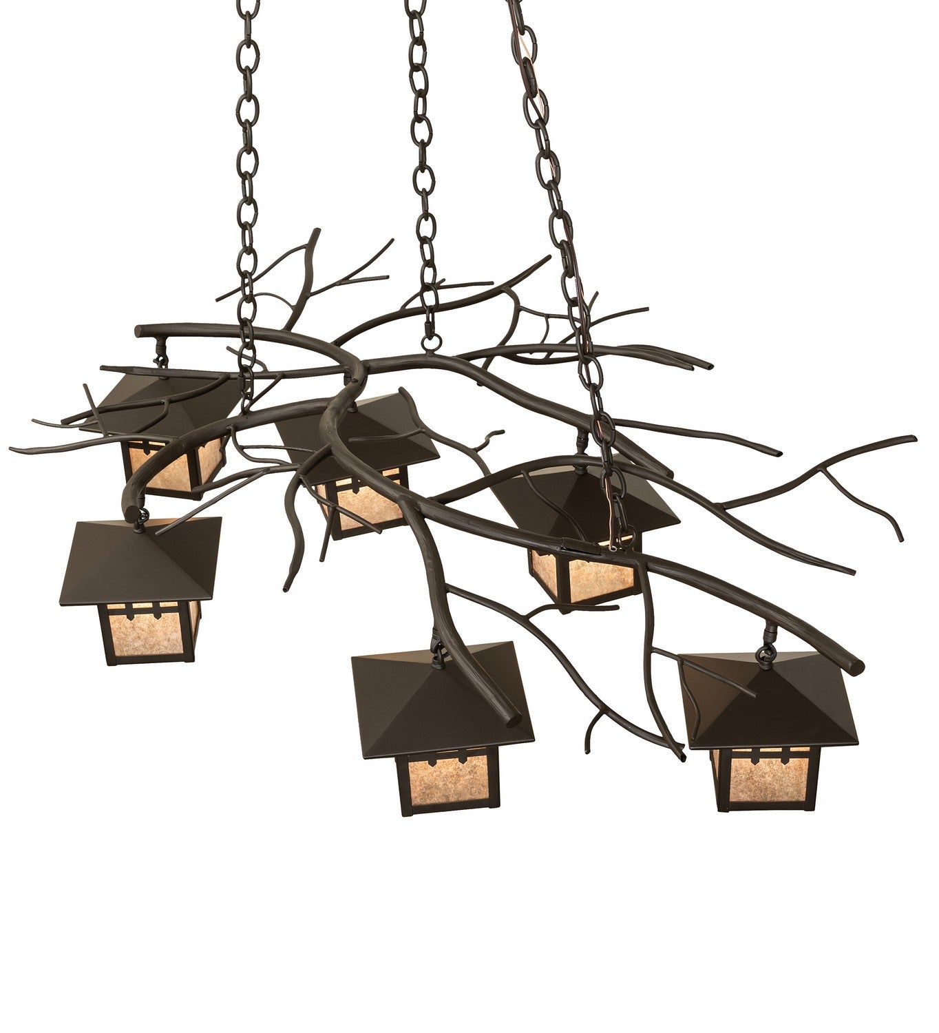 Meyda Tiffany - 265801 - Six Light Chandelier - Winter Solstice - Oil Rubbed Bronze