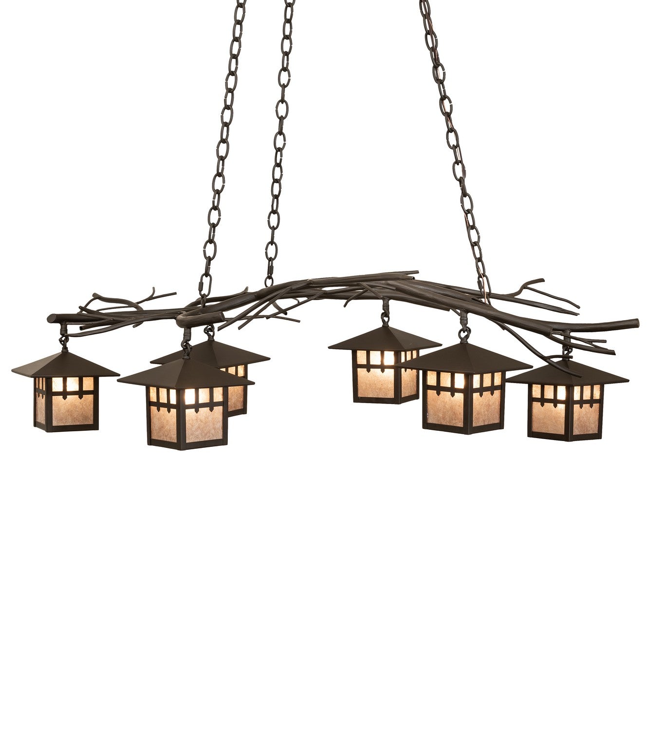 Meyda Tiffany - 265801 - Six Light Chandelier - Winter Solstice - Oil Rubbed Bronze