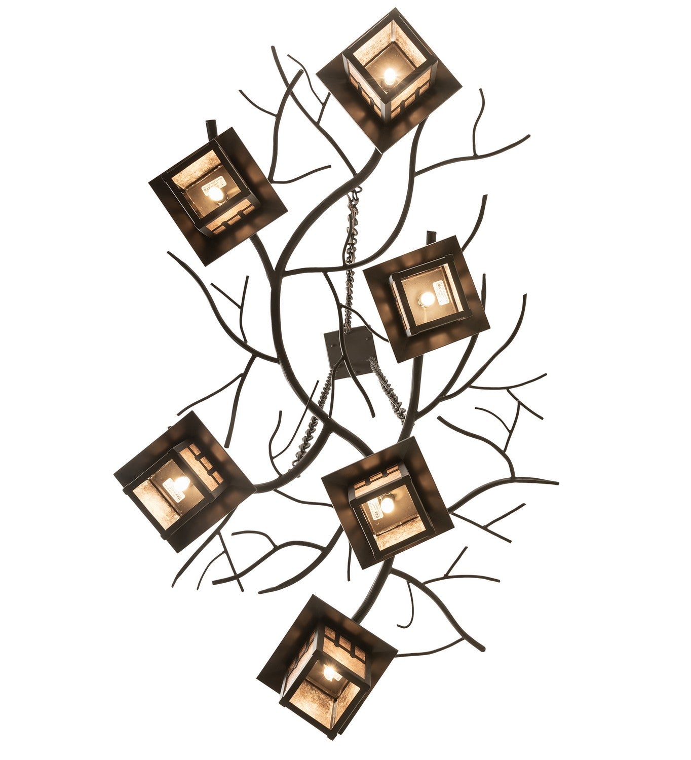 Meyda Tiffany - 265801 - Six Light Chandelier - Winter Solstice - Oil Rubbed Bronze