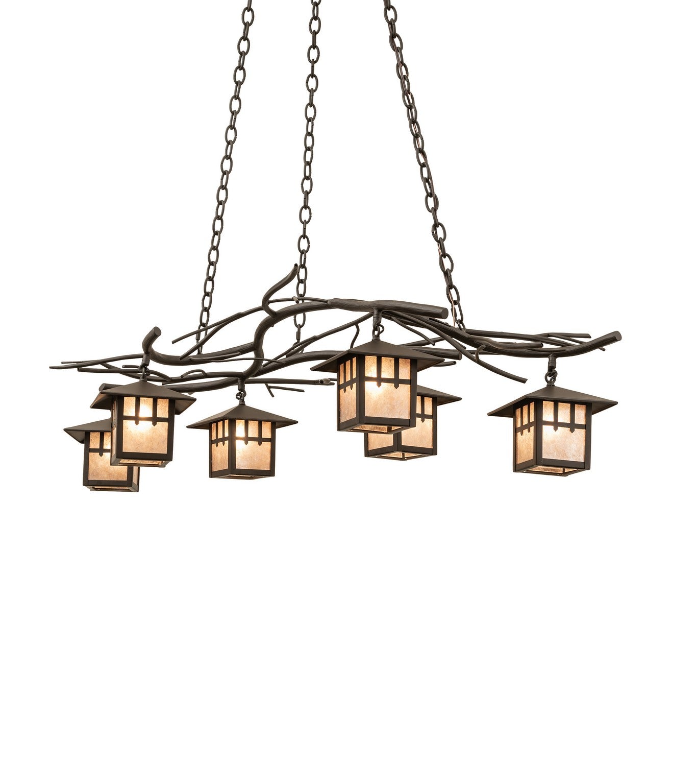 Meyda Tiffany - 265801 - Six Light Chandelier - Winter Solstice - Oil Rubbed Bronze