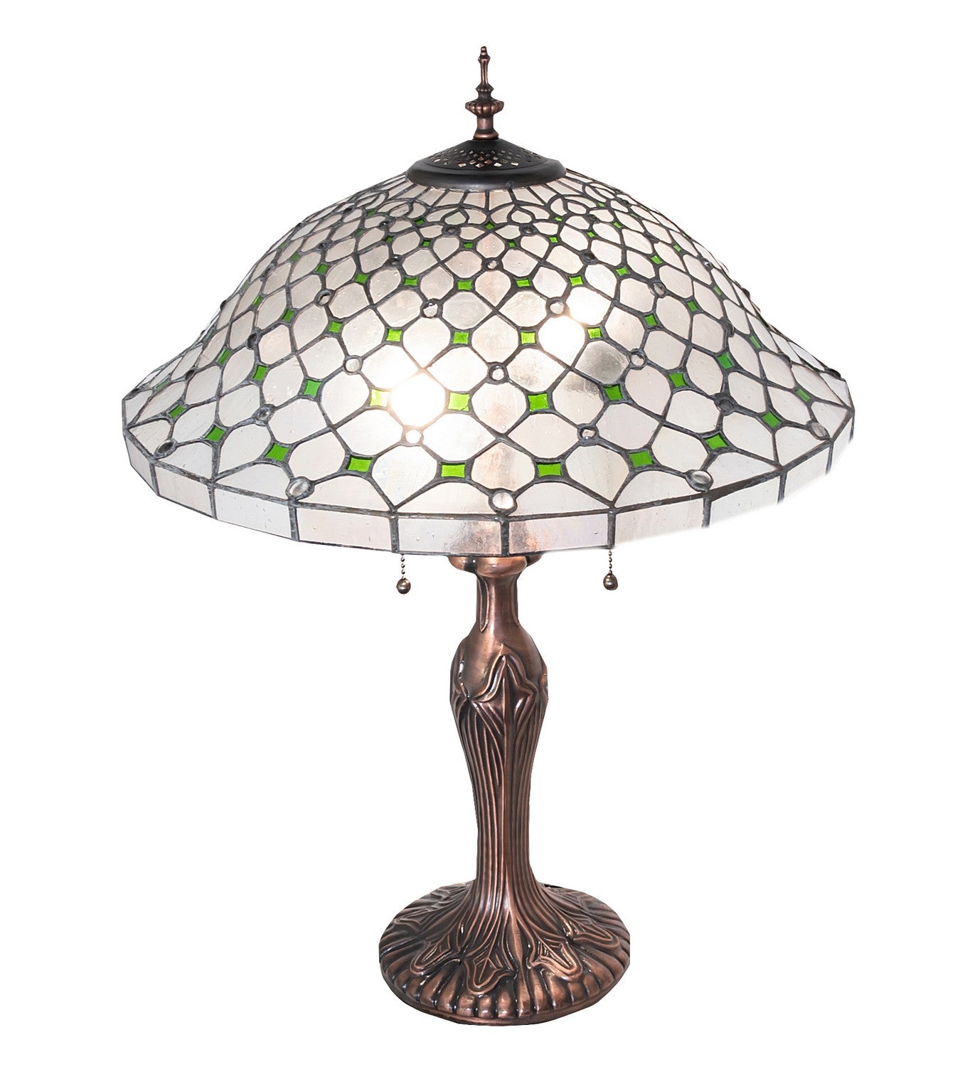 Meyda Tiffany - 266575 - Two Light Table Lamp - Diamond & Jewel - Mahogany Bronze