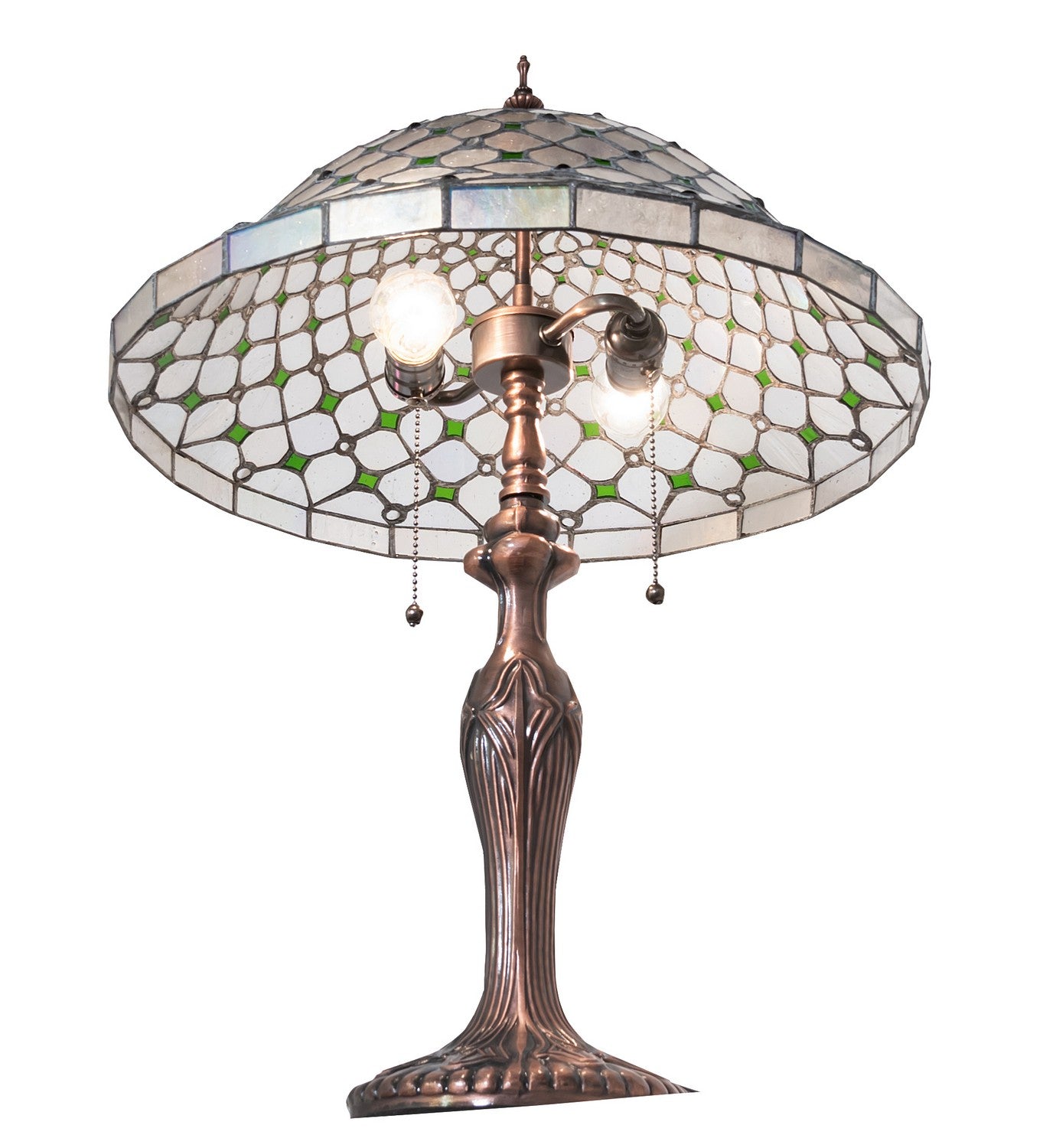 Meyda Tiffany - 266575 - Two Light Table Lamp - Diamond & Jewel - Mahogany Bronze