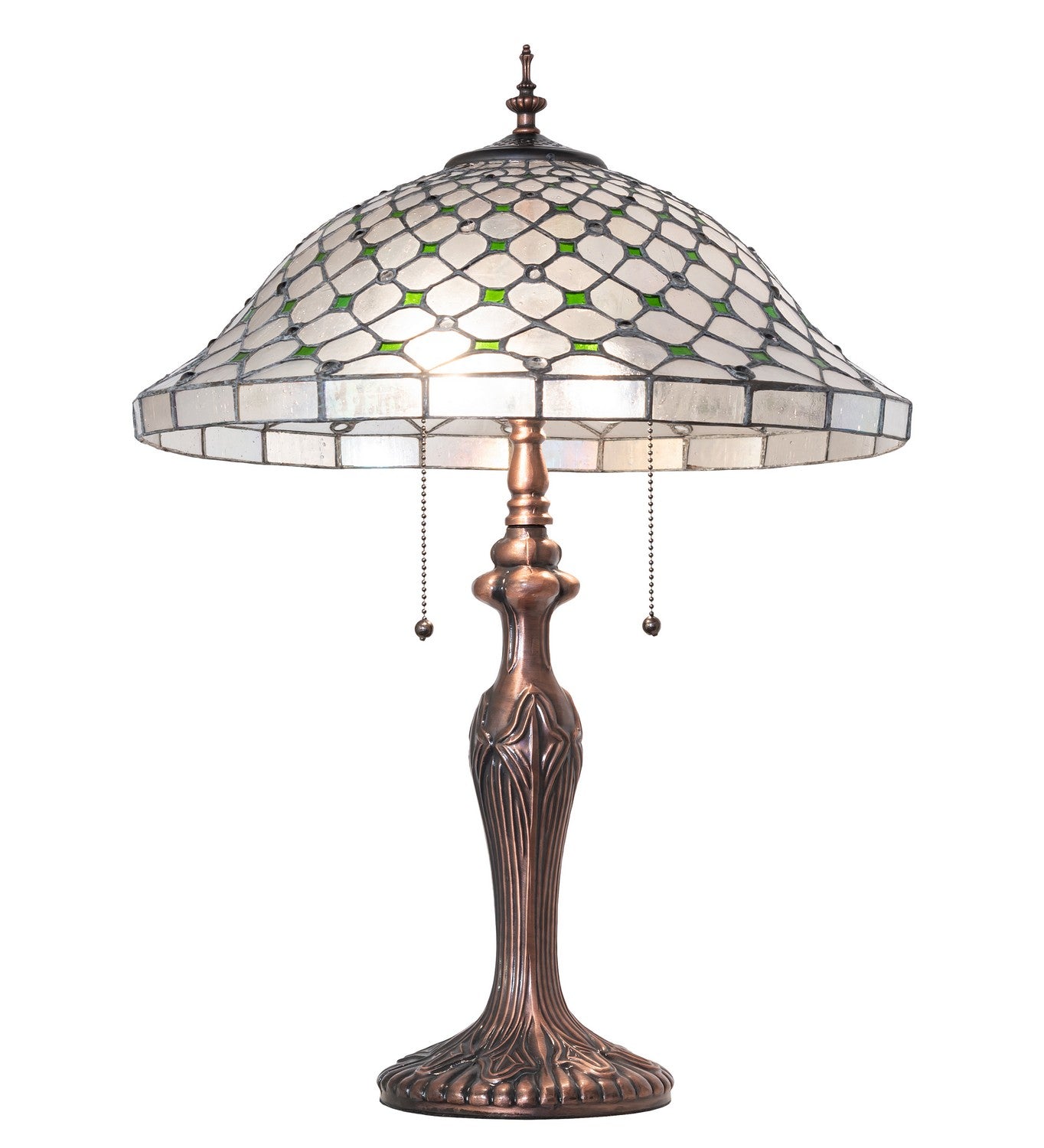 Meyda Tiffany - 266575 - Two Light Table Lamp - Diamond & Jewel - Mahogany Bronze