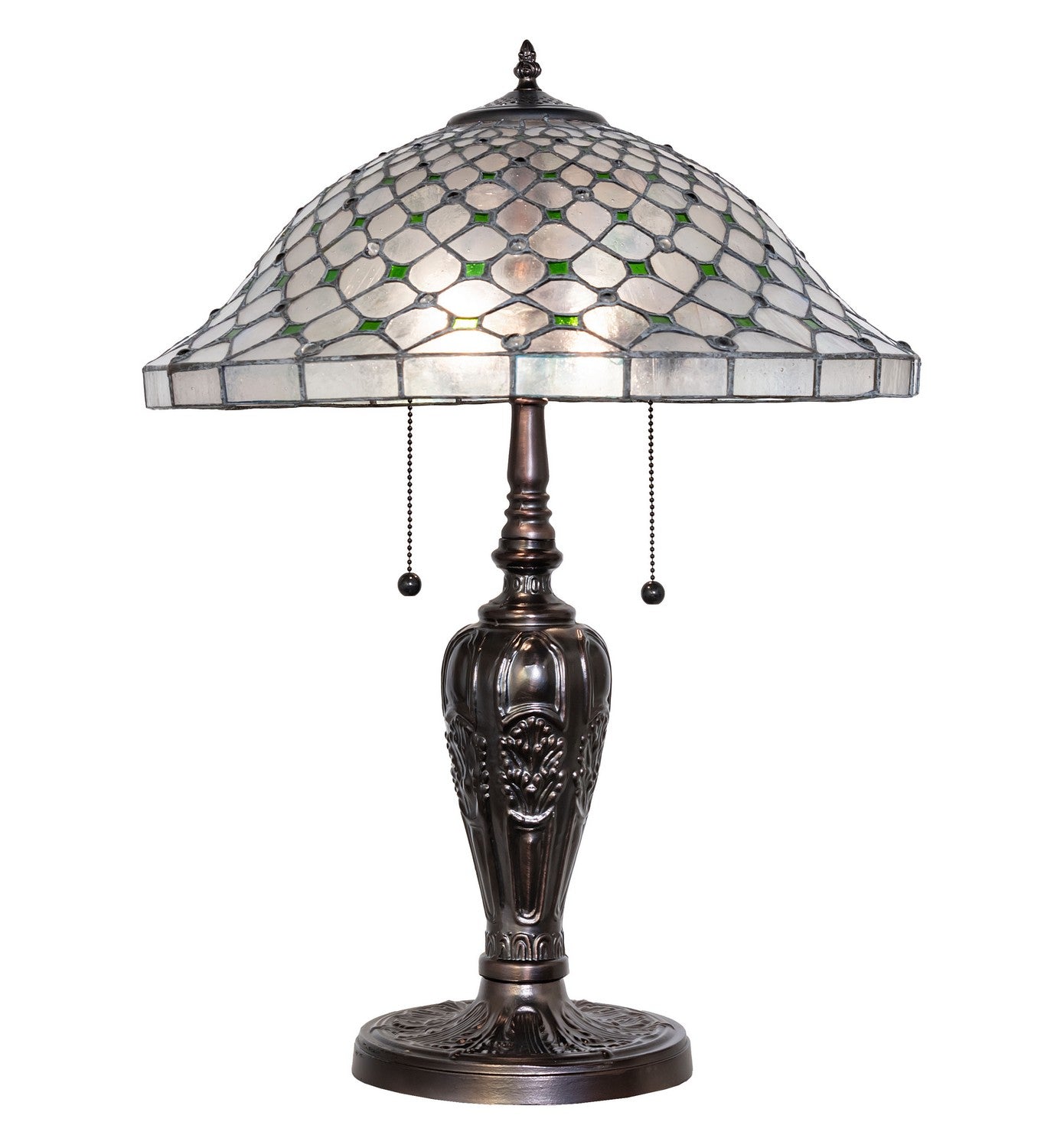 Meyda Tiffany - 266582 - Two Light Table Lamp - Diamond & Jewel - Mahogany Bronze