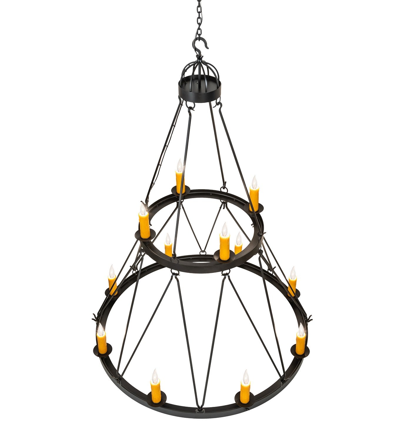 Meyda Tiffany - 267209 - 12 Light Chandelier - Lakeshore - Solar Black