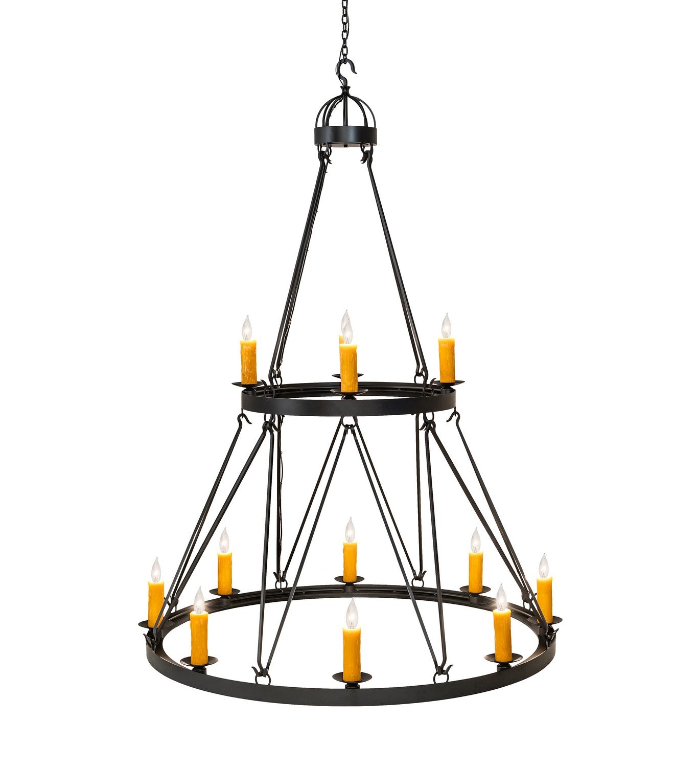 Meyda Tiffany - 267209 - 12 Light Chandelier - Lakeshore - Solar Black