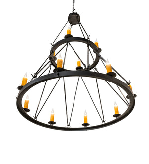 Meyda Tiffany - 267209 - 12 Light Chandelier - Lakeshore - Solar Black