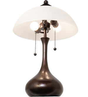 Meyda Tiffany - 267268 - Two Light Table Lamp - Metro Frosty - Copper Vein