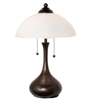 Meyda Tiffany - 267268 - Two Light Table Lamp - Metro Frosty - Copper Vein