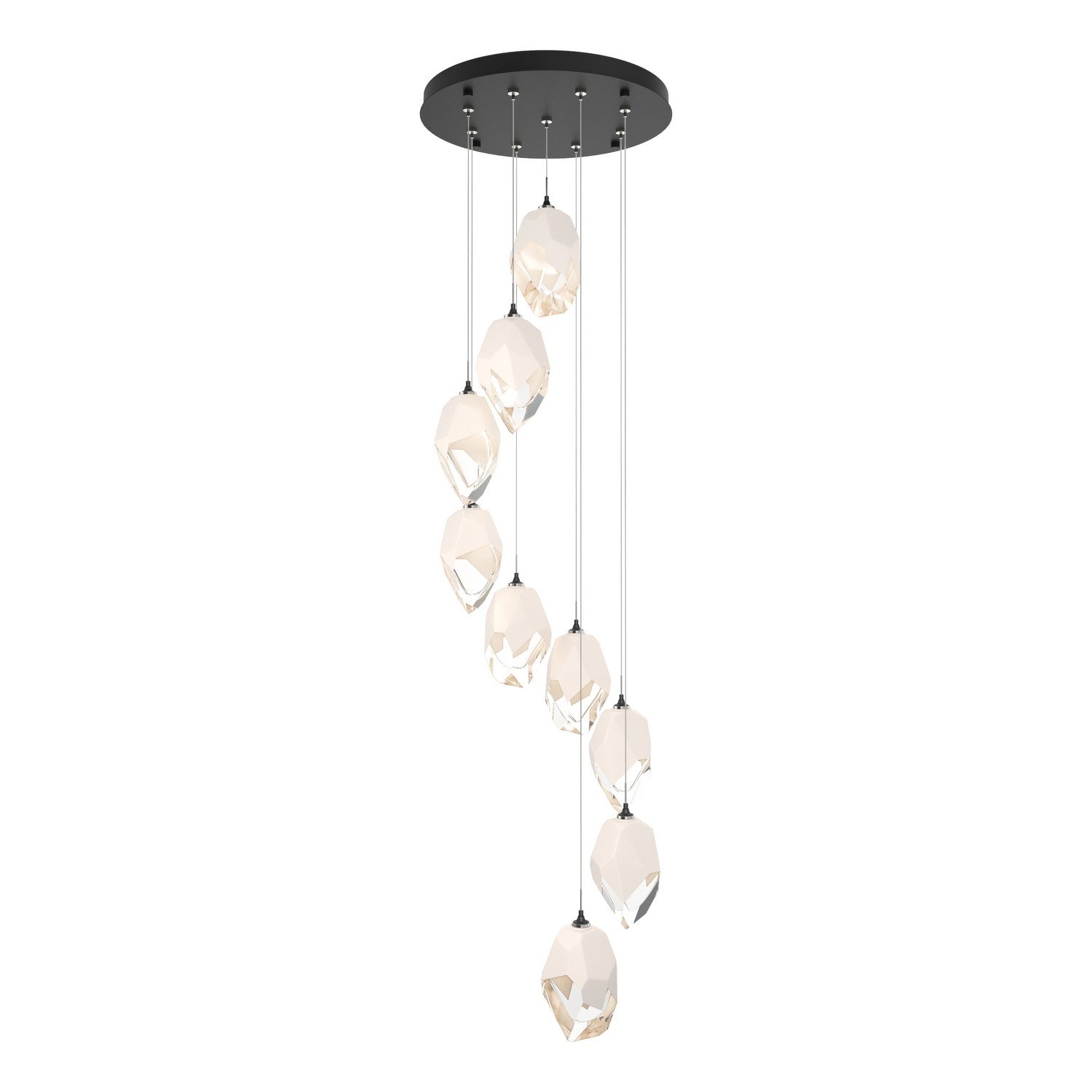 Hubbardton Forge - 131141-SKT-STND-10-WP0755 - Chrysalis 9-Light Large Crystal Pendant - Chrysalis - Black