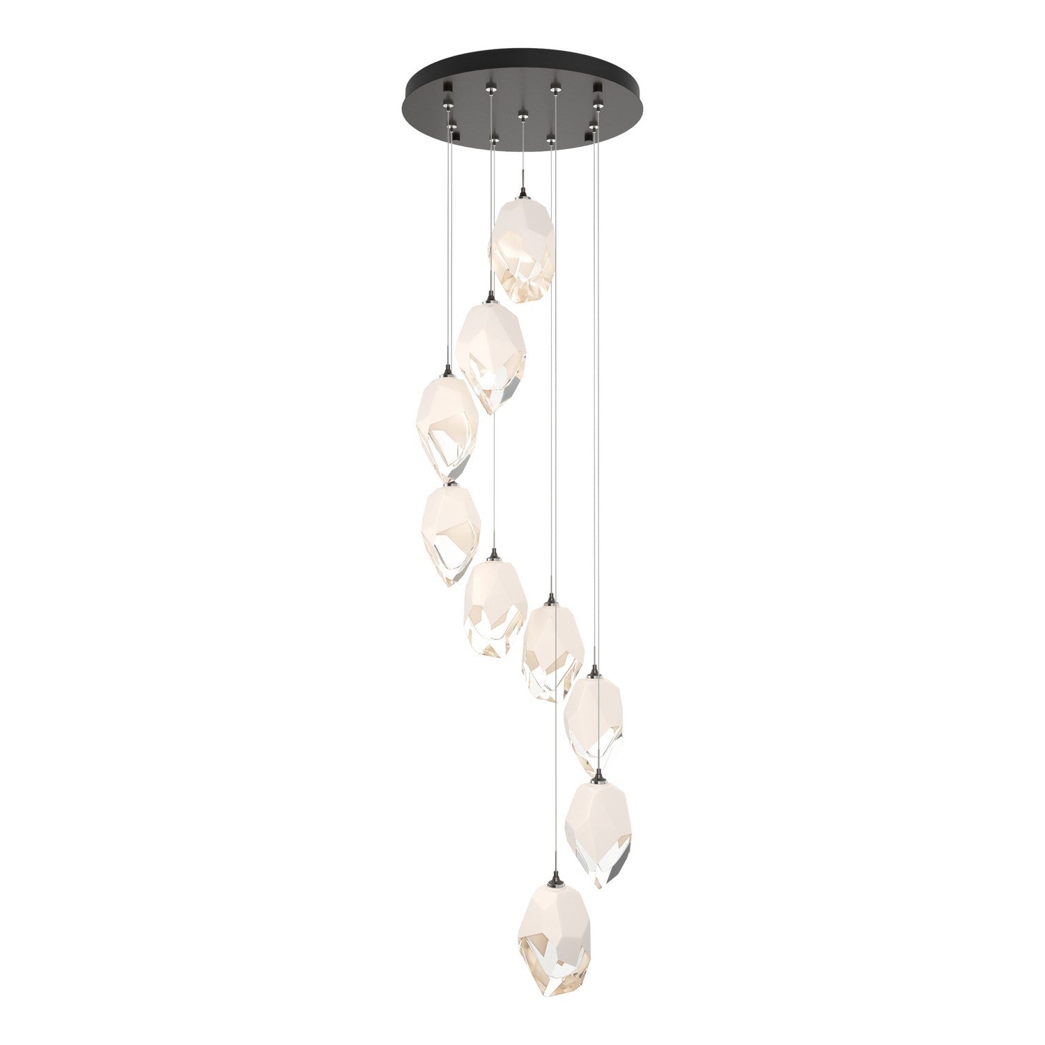 Hubbardton Forge - 131141-SKT-STND-14-WP0755 - Chrysalis 9-Light Large Crystal Pendant - Chrysalis - Oil Rubbed Bronze