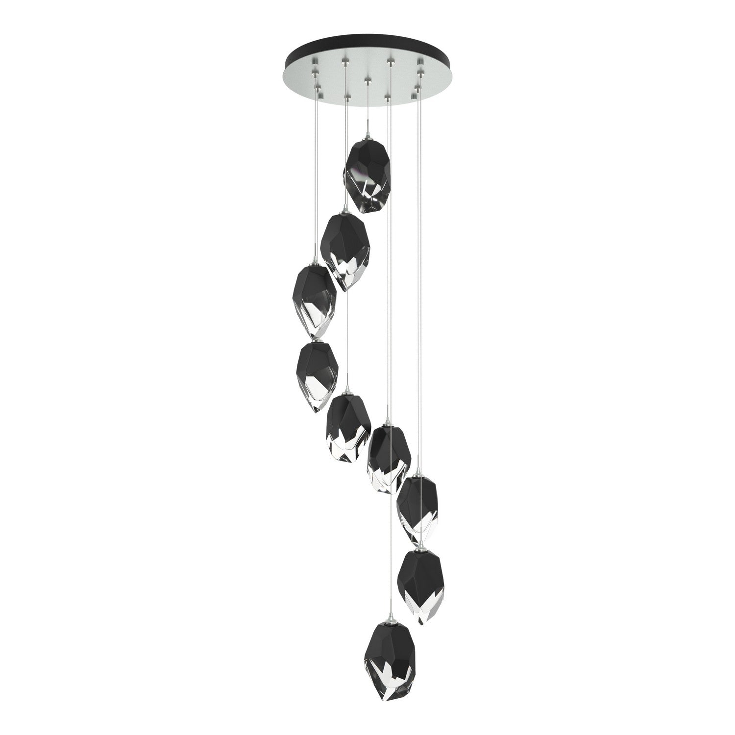Hubbardton Forge - 131141-SKT-STND-82-BP0755 - Chrysalis 9-Light Large Crystal Pendant - Chrysalis - Vintage Platinum