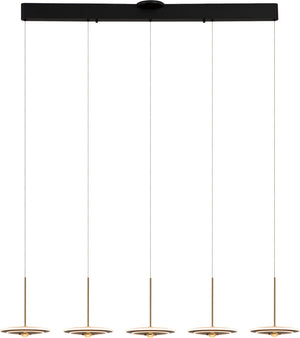 PageOne - PP121768-SDG/AB - LED Pendant - Uranas - Satin Dark Gray/Antique Brass