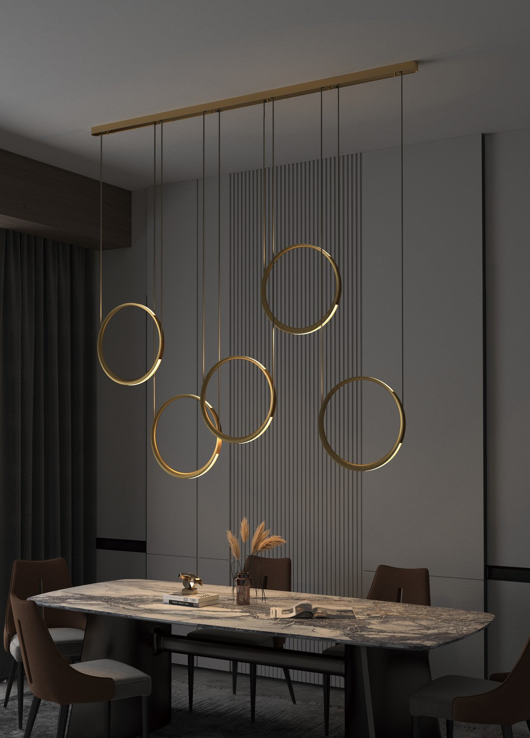 PageOne - PP121774-SAB - LED Pendant - Eternal - Satin Antique Brass