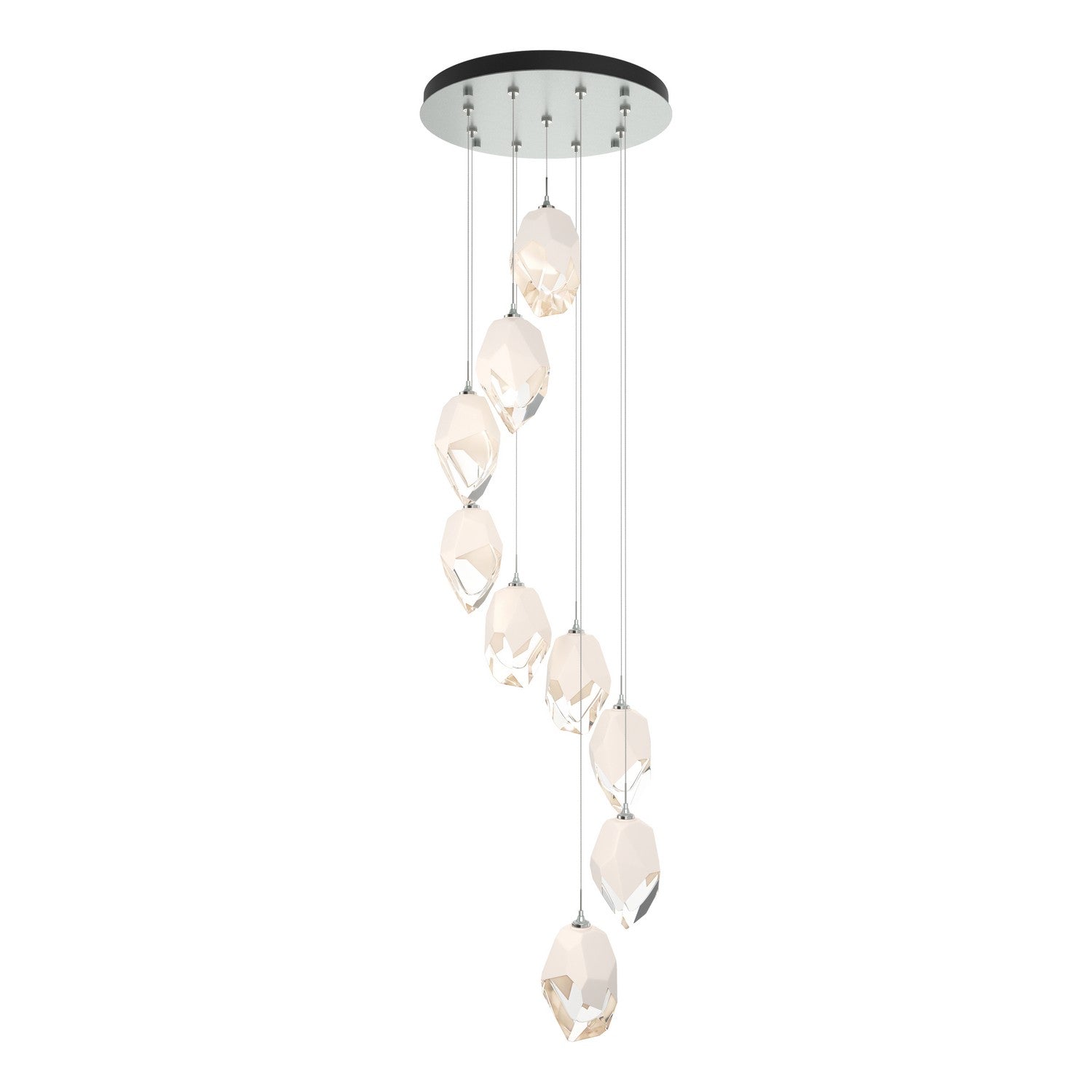 Hubbardton Forge - 131141-SKT-STND-82-WP0755 - Chrysalis 9-Light Large Crystal Pendant - Chrysalis - Vintage Platinum