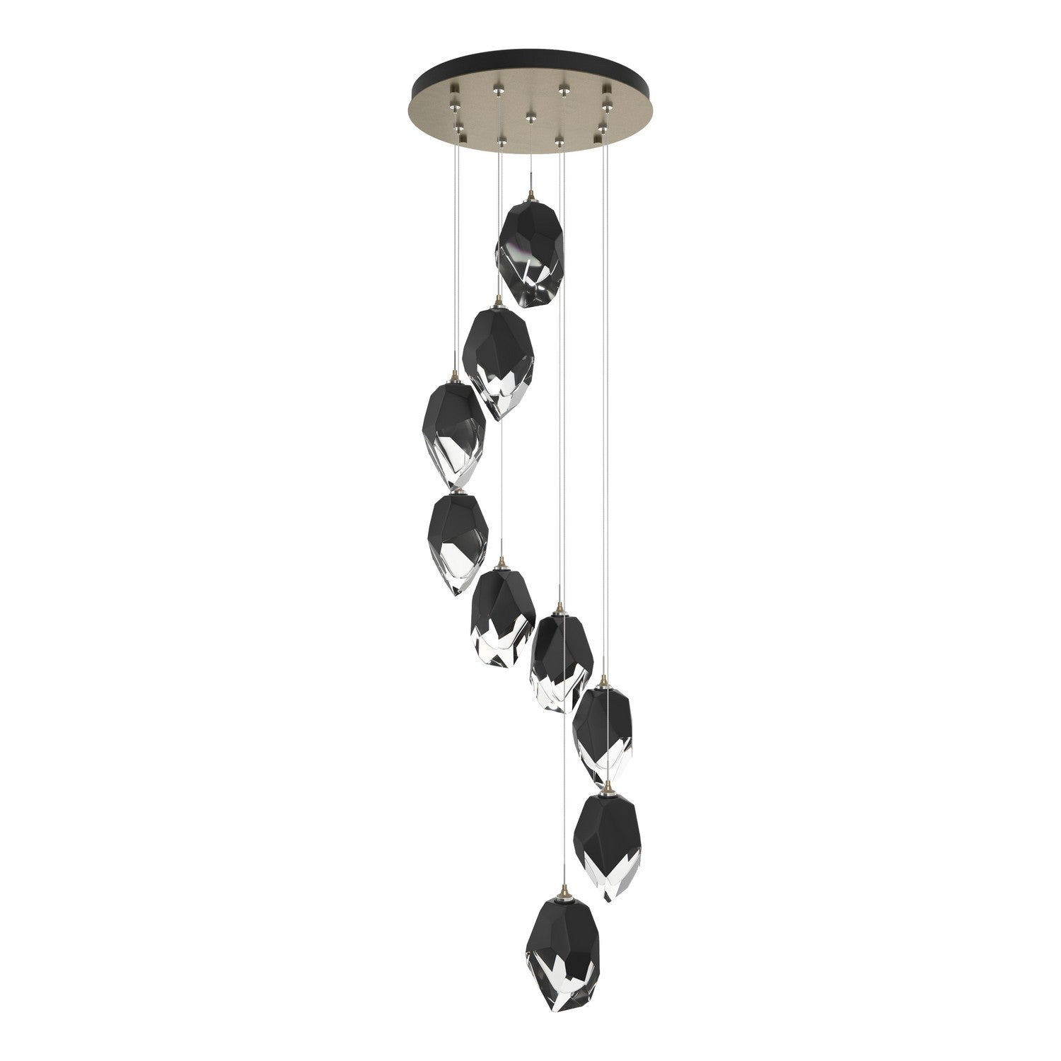 Hubbardton Forge - 131141-SKT-STND-84-BP0755 - Chrysalis 9-Light Large Crystal Pendant - Chrysalis - Soft Gold