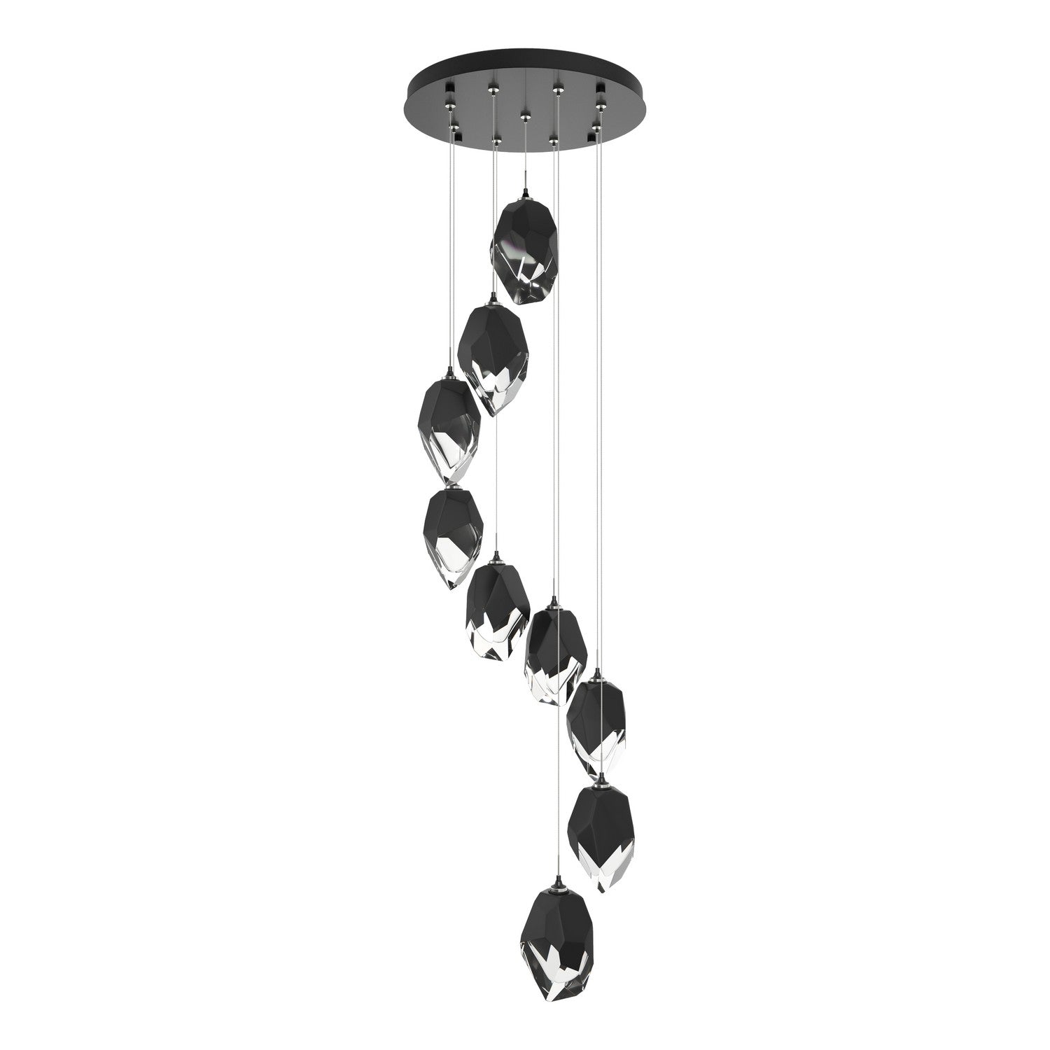 Hubbardton Forge - 131141-SKT-STND-89-BP0755 - Chrysalis 9-Light Large Crystal Pendant - Chrysalis - Ink