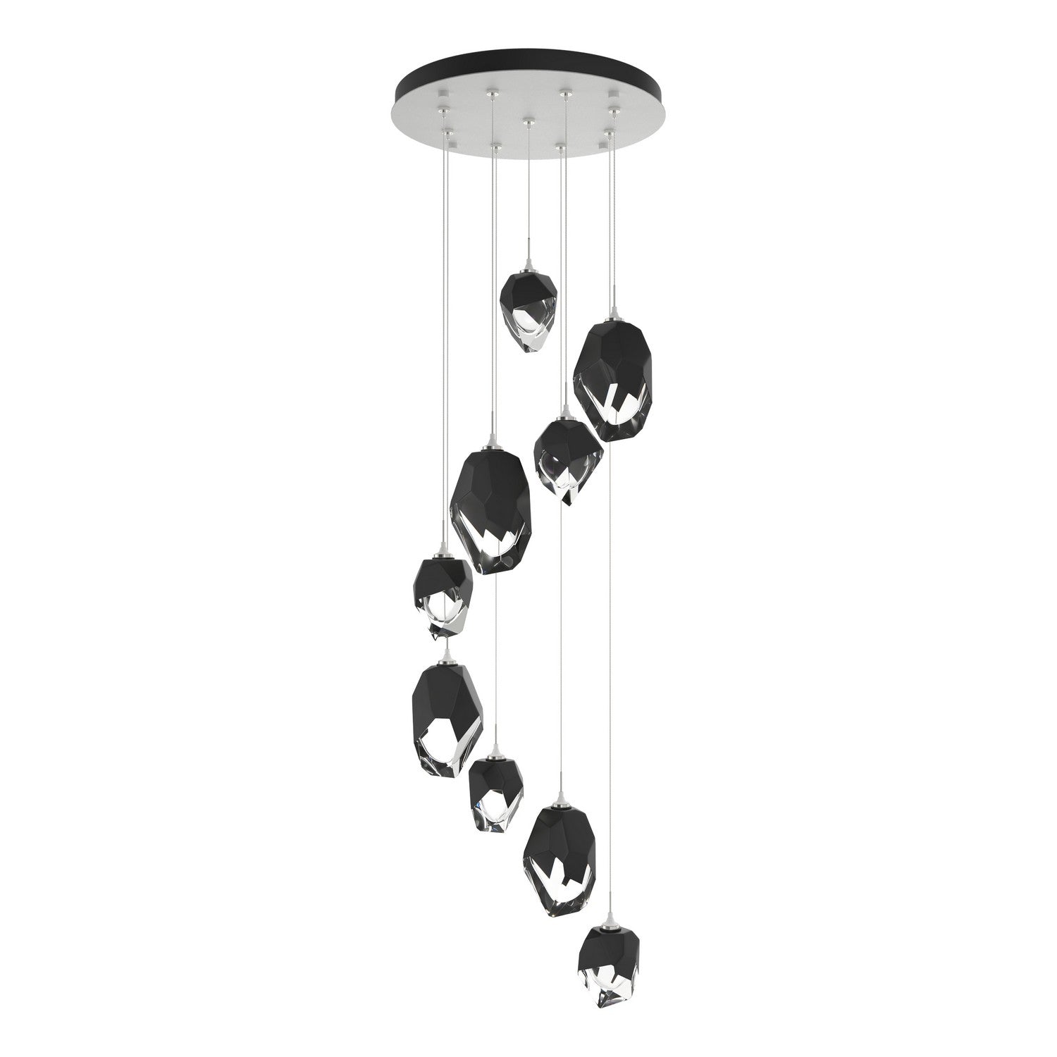 Hubbardton Forge - 131142-SKT-STND-02-BP0756 - Chrysalis 9-Light Mixed Crystal Pendant - Chrysalis - White