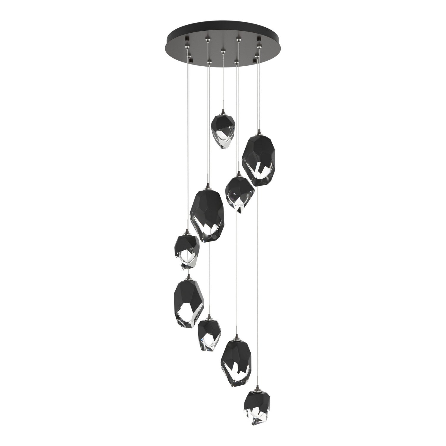 Hubbardton Forge - 131142-SKT-STND-14-BP0756 - Chrysalis 9-Light Mixed Crystal Pendant - Chrysalis - Oil Rubbed Bronze