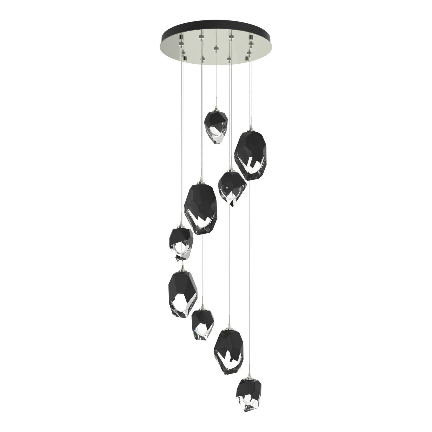Hubbardton Forge - 131142-SKT-STND-85-BP0756 - Chrysalis 9-Light Mixed Crystal Pendant - Chrysalis - Sterling