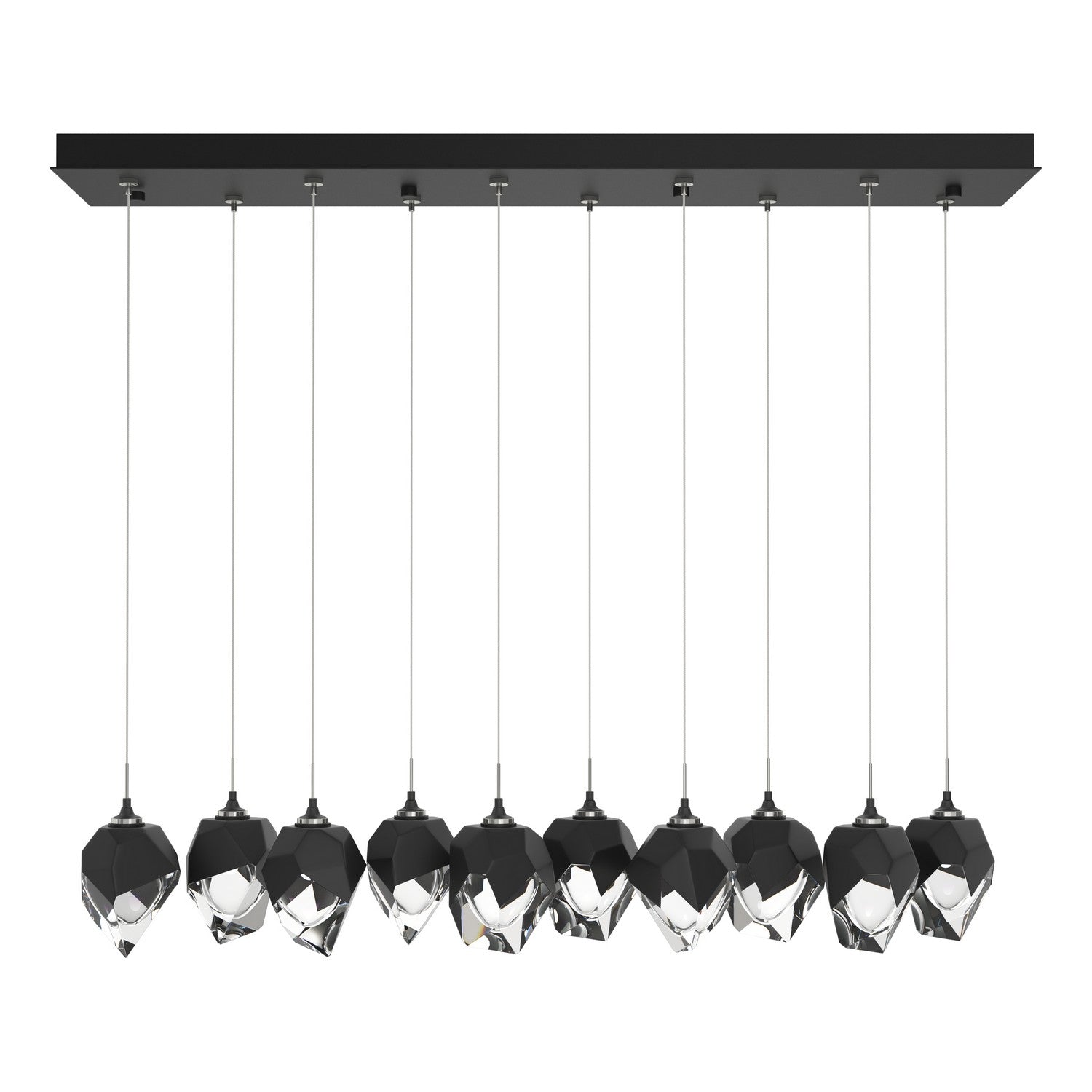 Hubbardton Forge - 131143-SKT-STND-10-BP0754 - Chrysalis 10-Light Small Crystal Pendant - Chrysalis - Black