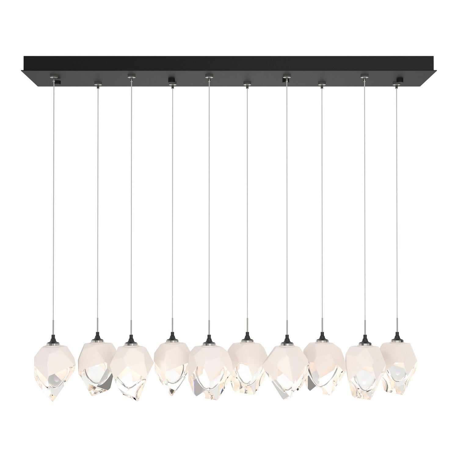 Hubbardton Forge - 131143-SKT-STND-10-WP0754 - Chrysalis 10-Light Small Crystal Pendant - Chrysalis - Black