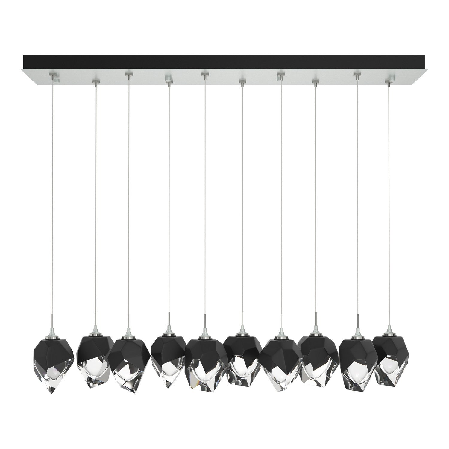 Hubbardton Forge - 131143-SKT-STND-82-BP0754 - Chrysalis 10-Light Small Crystal Pendant - Chrysalis - Vintage Platinum