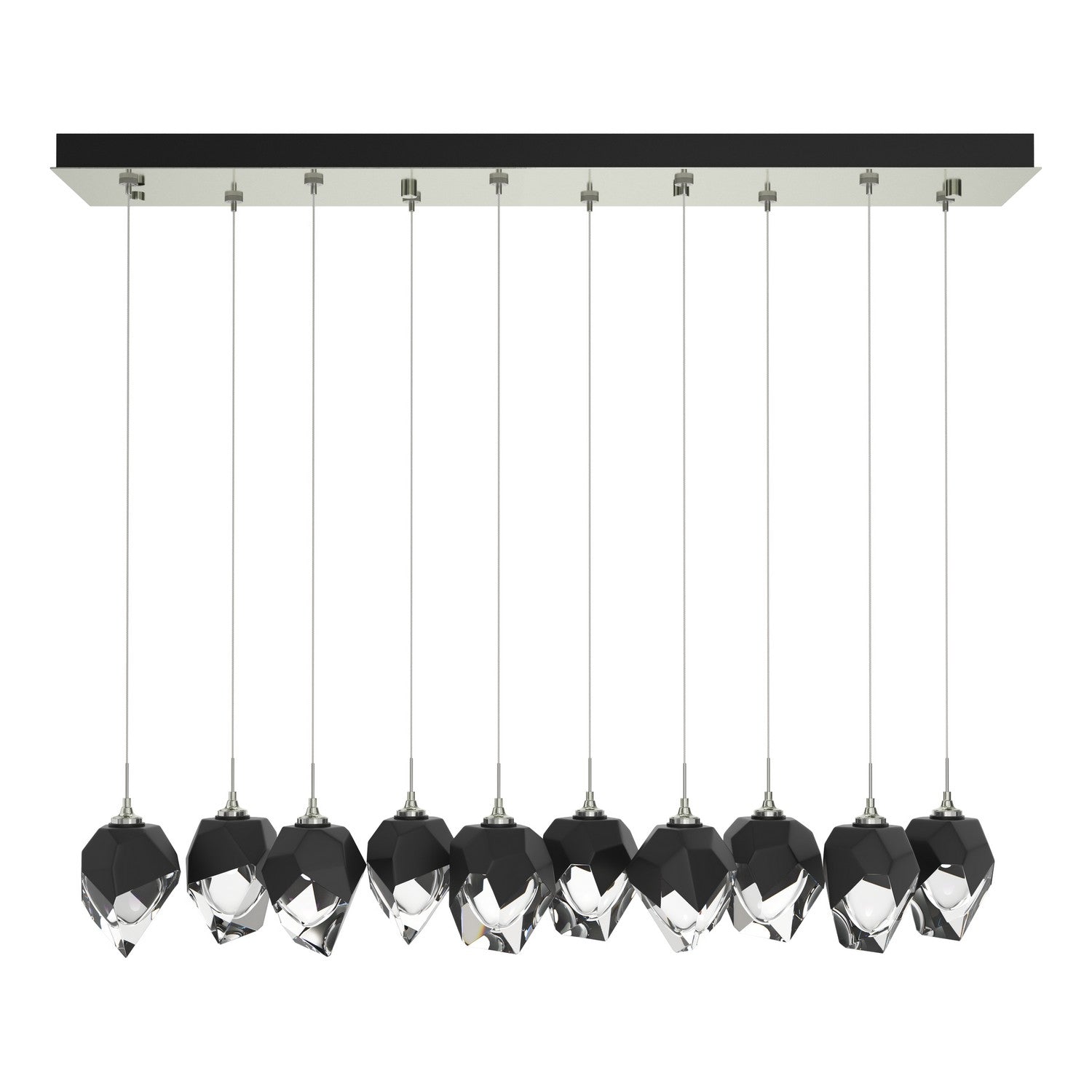 Hubbardton Forge - 131143-SKT-STND-85-BP0754 - Chrysalis 10-Light Small Crystal Pendant - Chrysalis - Sterling