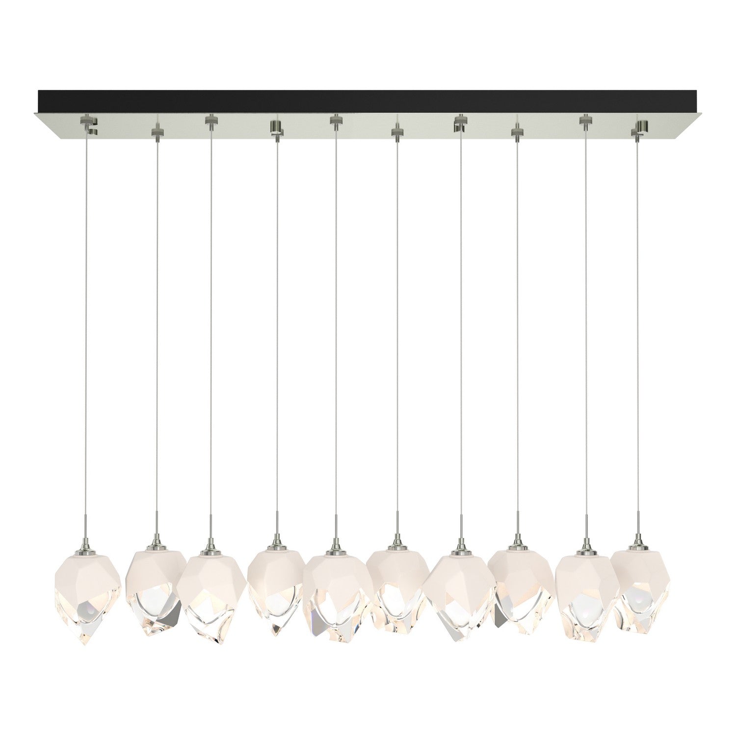 Hubbardton Forge - 131143-SKT-STND-85-WP0754 - Chrysalis 10-Light Small Crystal Pendant - Chrysalis - Sterling