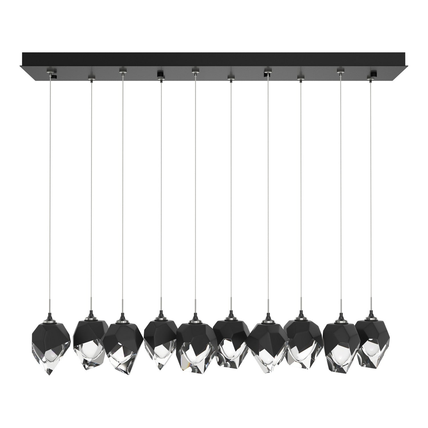 Hubbardton Forge - 131143-SKT-STND-89-BP0754 - Chrysalis 10-Light Small Crystal Pendant - Chrysalis - Ink