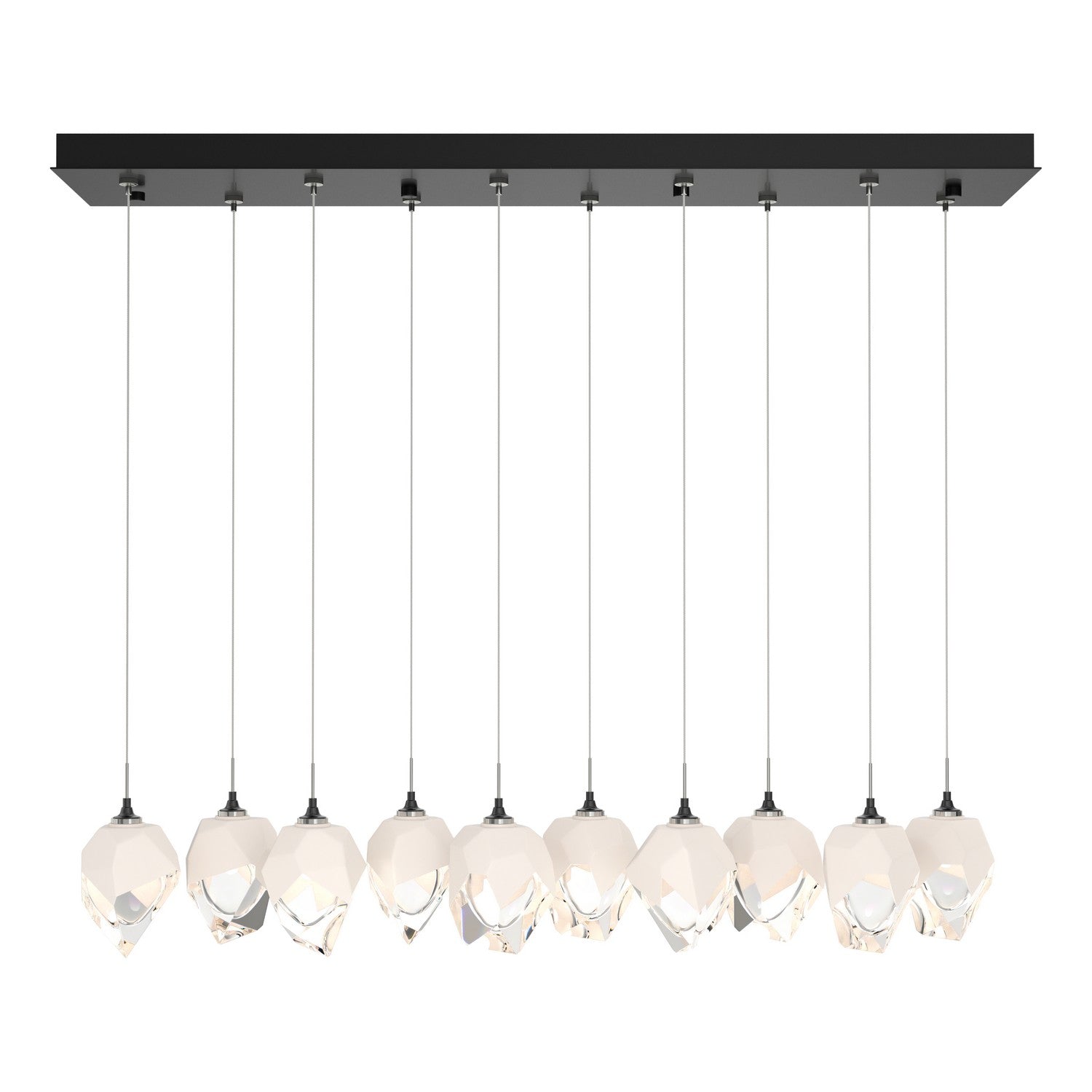 Hubbardton Forge - 131143-SKT-STND-89-WP0754 - Chrysalis 10-Light Small Crystal Pendant - Chrysalis - Ink