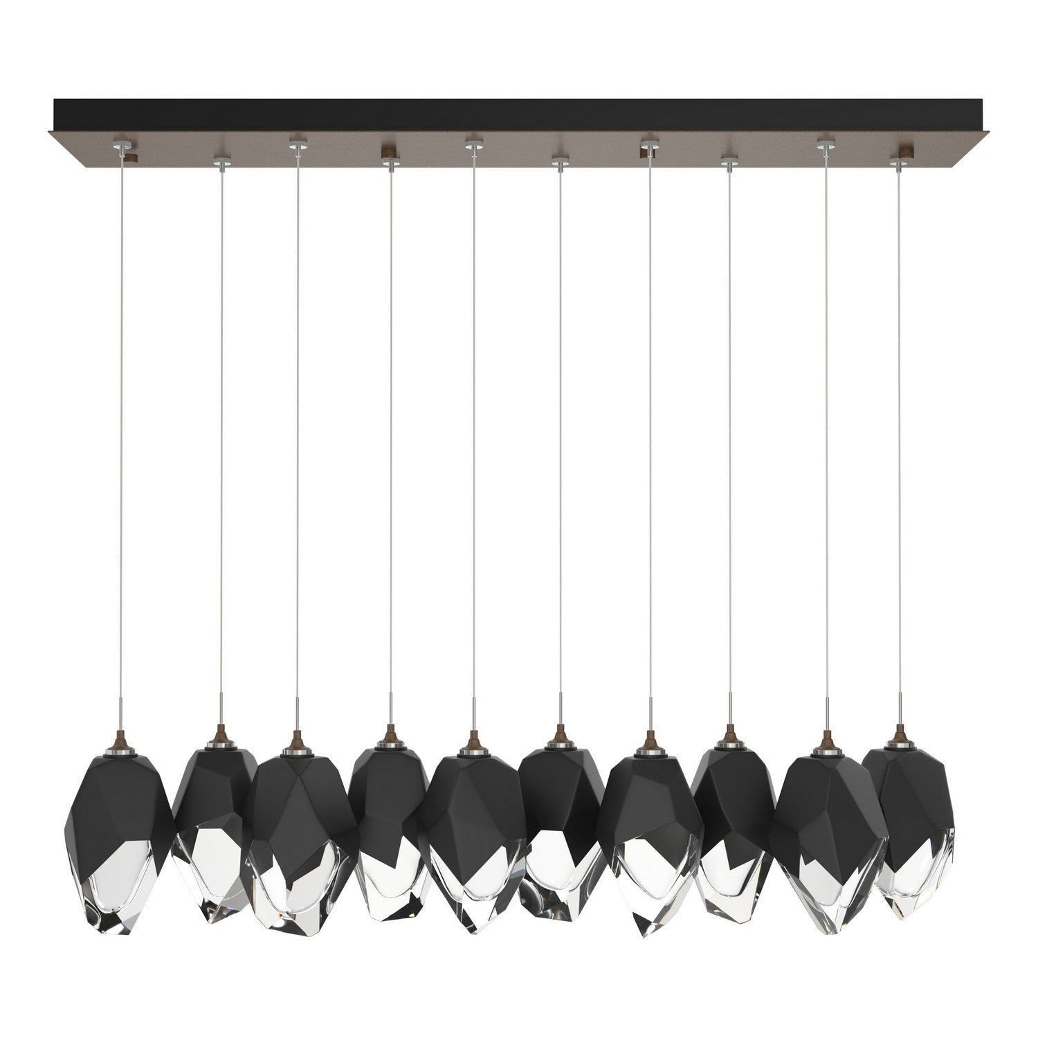 Hubbardton Forge - 131144-SKT-STND-05-BP0755 - Chrysalis 10-Light Large Crystal Pendant - Chrysalis - Bronze