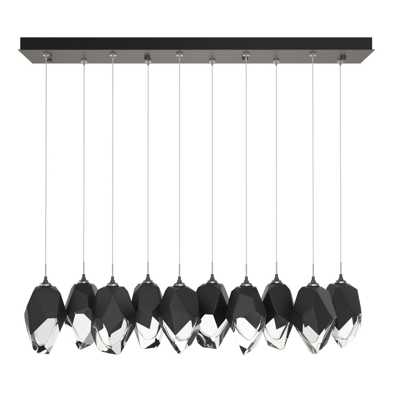 Hubbardton Forge - 131144-SKT-STND-07-BP0755 - Chrysalis 10-Light Large Crystal Pendant - Chrysalis - Dark Smoke