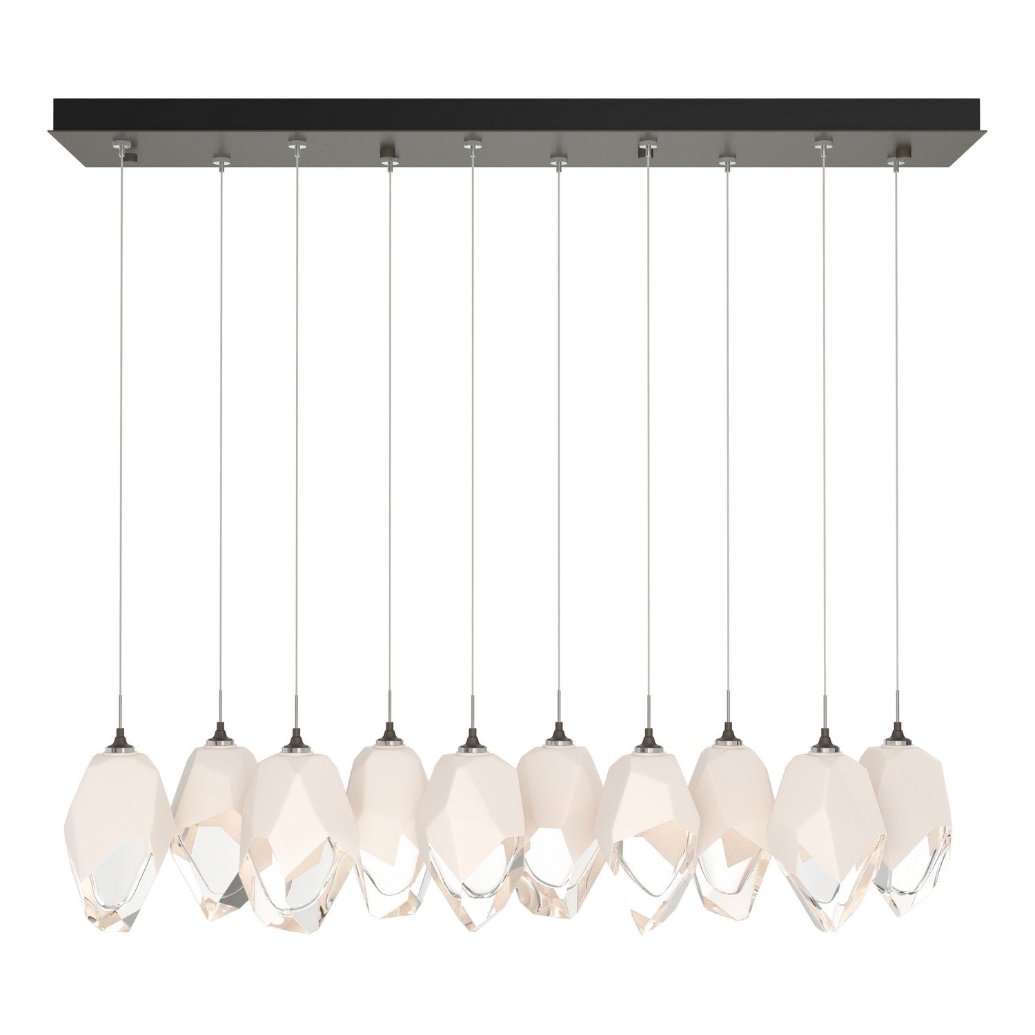 Hubbardton Forge - 131144-SKT-STND-07-WP0755 - Chrysalis 10-Light Large Crystal Pendant - Chrysalis - Dark Smoke