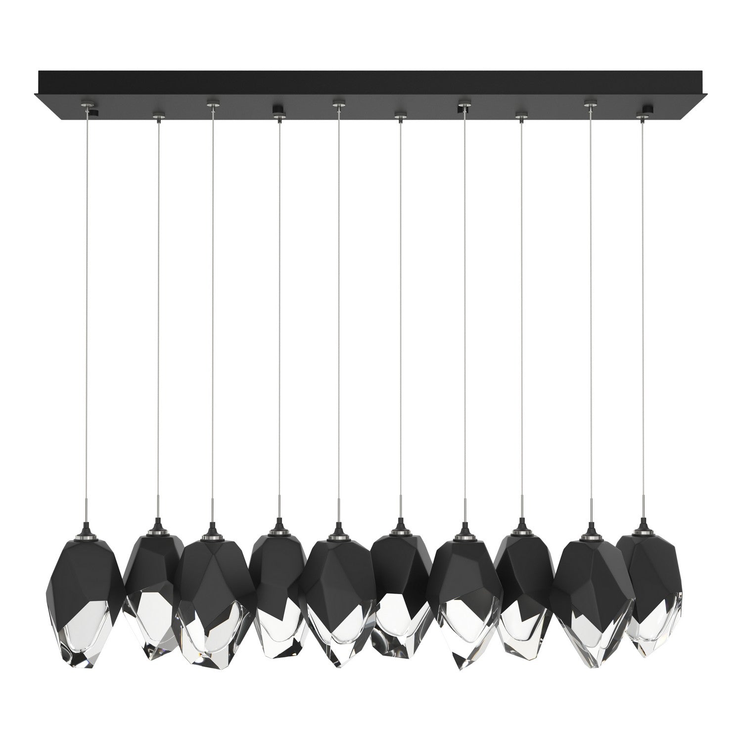 Hubbardton Forge - 131144-SKT-STND-10-BP0755 - Chrysalis 10-Light Large Crystal Pendant - Chrysalis - Black