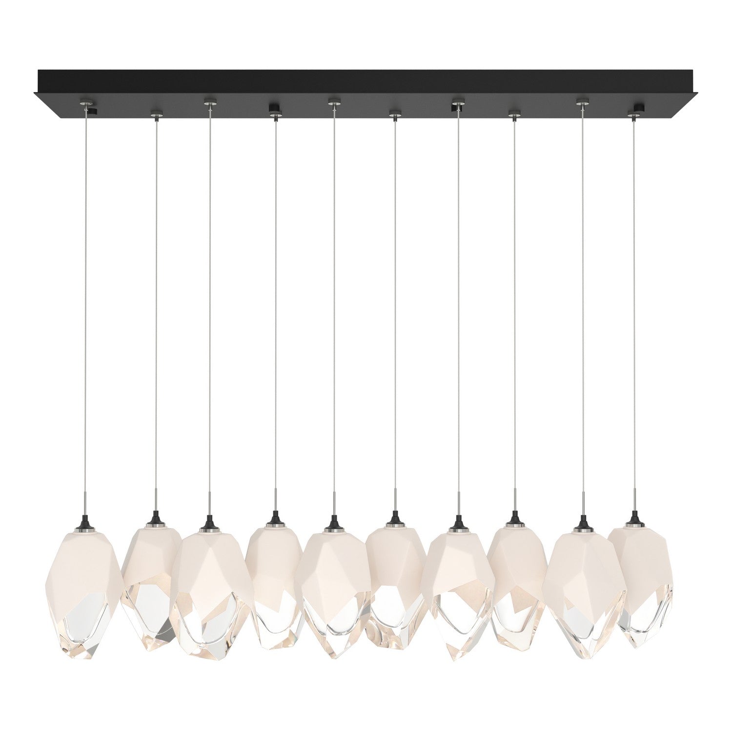 Hubbardton Forge - 131144-SKT-STND-10-WP0755 - Chrysalis 10-Light Large Crystal Pendant - Chrysalis - Black
