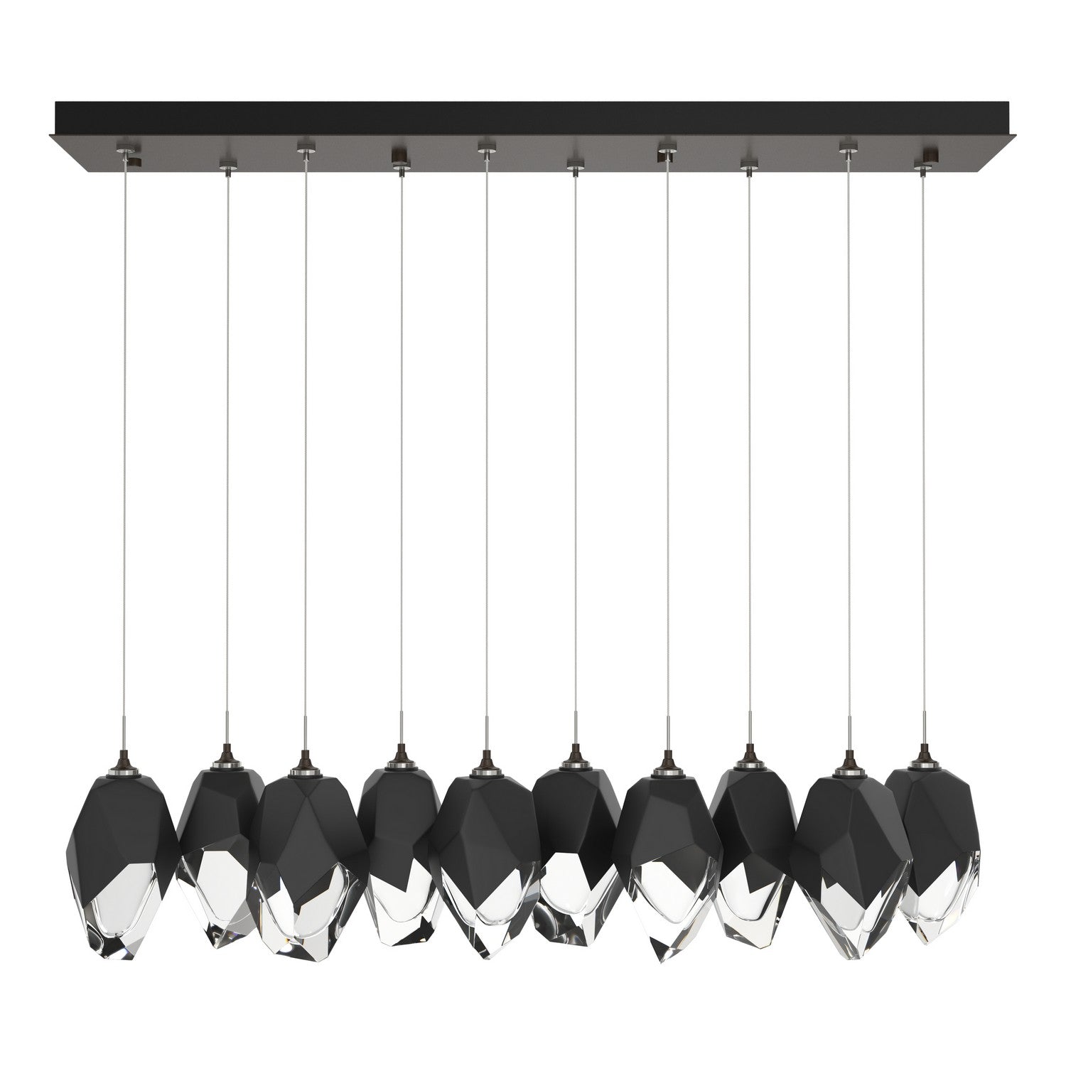 Hubbardton Forge - 131144-SKT-STND-14-BP0755 - Chrysalis 10-Light Large Crystal Pendant - Chrysalis - Oil Rubbed Bronze