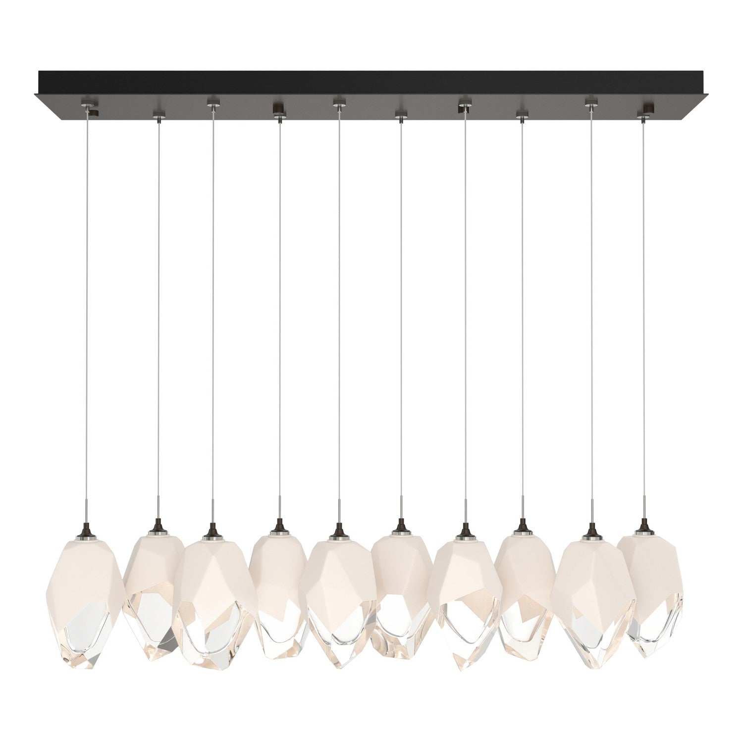 Hubbardton Forge - 131144-SKT-STND-14-WP0755 - Chrysalis 10-Light Large Crystal Pendant - Chrysalis - Oil Rubbed Bronze
