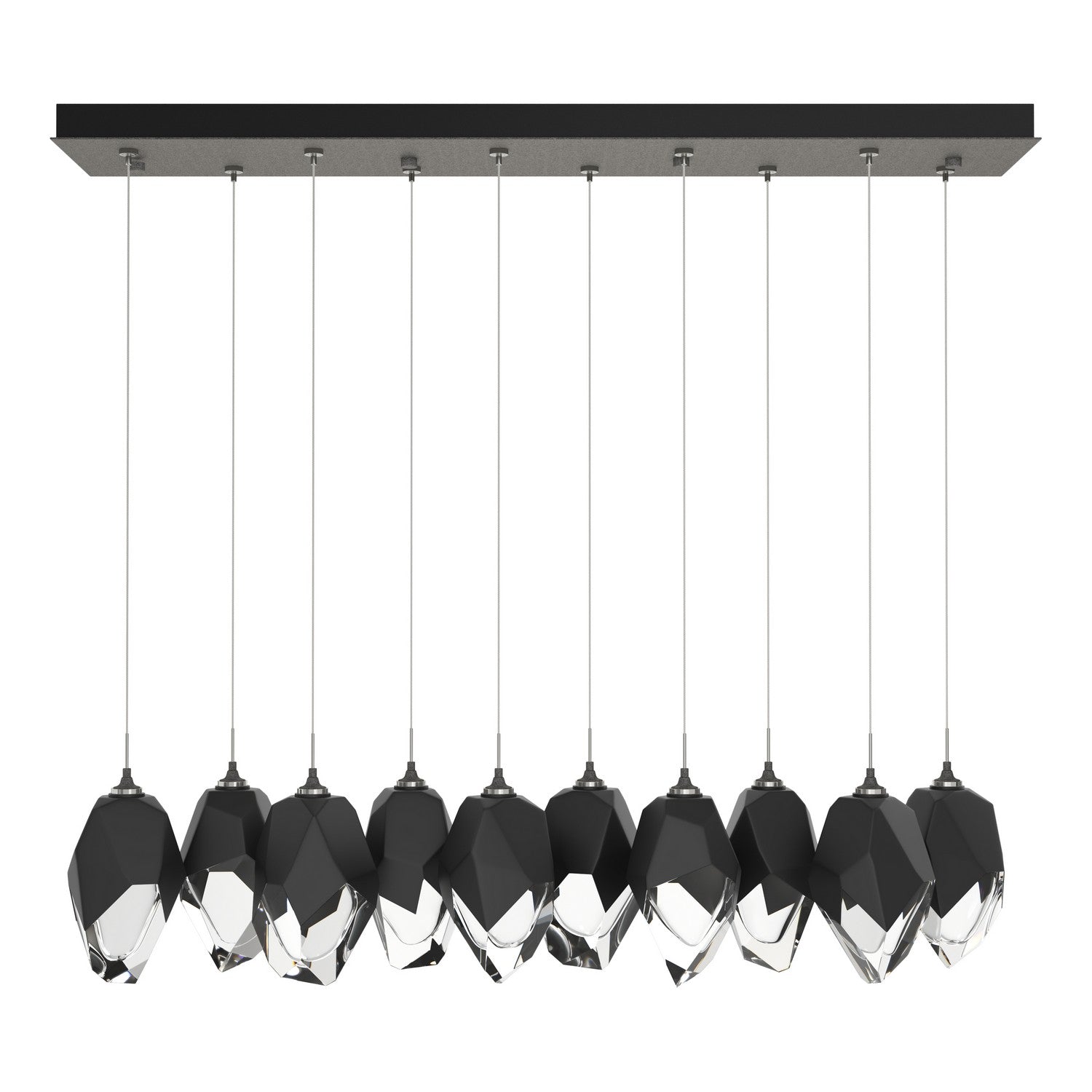 Hubbardton Forge - 131144-SKT-STND-20-BP0755 - Chrysalis 10-Light Large Crystal Pendant - Chrysalis - Natural Iron