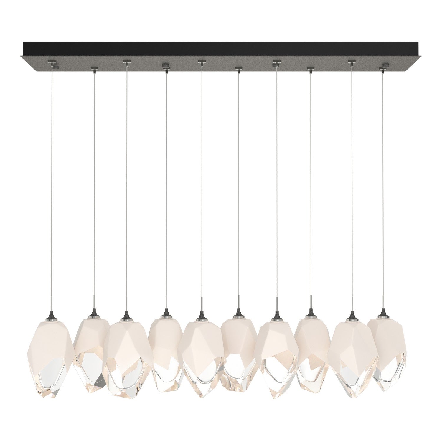 Hubbardton Forge - 131144-SKT-STND-20-WP0755 - Chrysalis 10-Light Large Crystal Pendant - Chrysalis - Natural Iron